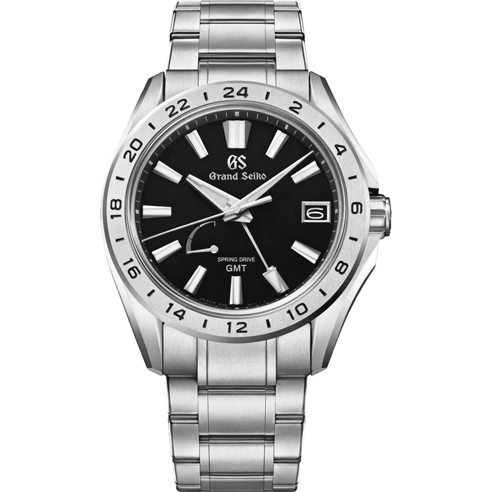 Grand Seiko Evolution 9 Collection Spring Drive GMT, black dial, High-Intensity Titanium SBGE283