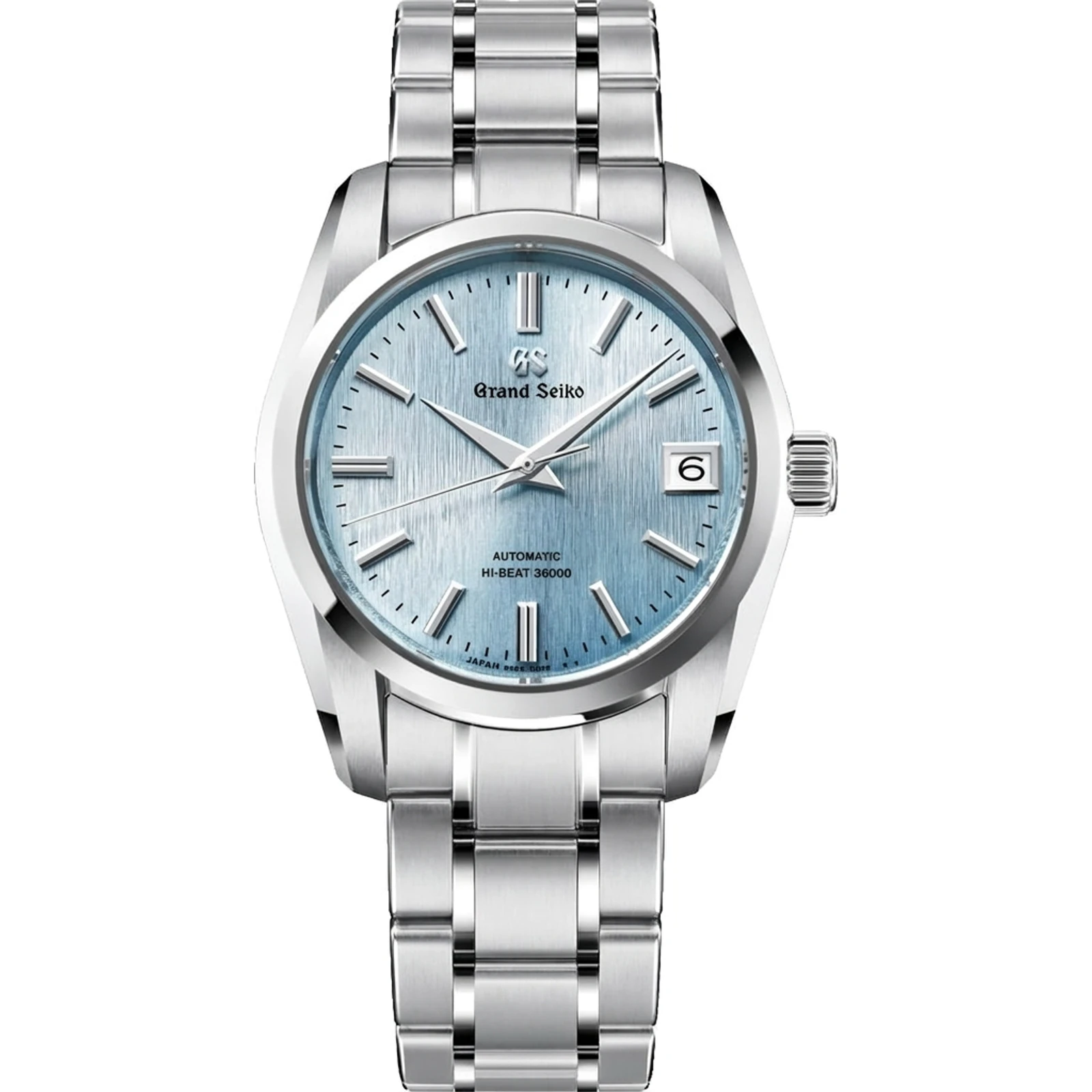 Grand Seiko Heritage Collection Hi-Beat 36000, Ever-Brilliant Steel, "Icefall" textured dial (Watches & Wonders 2026) SBGH347