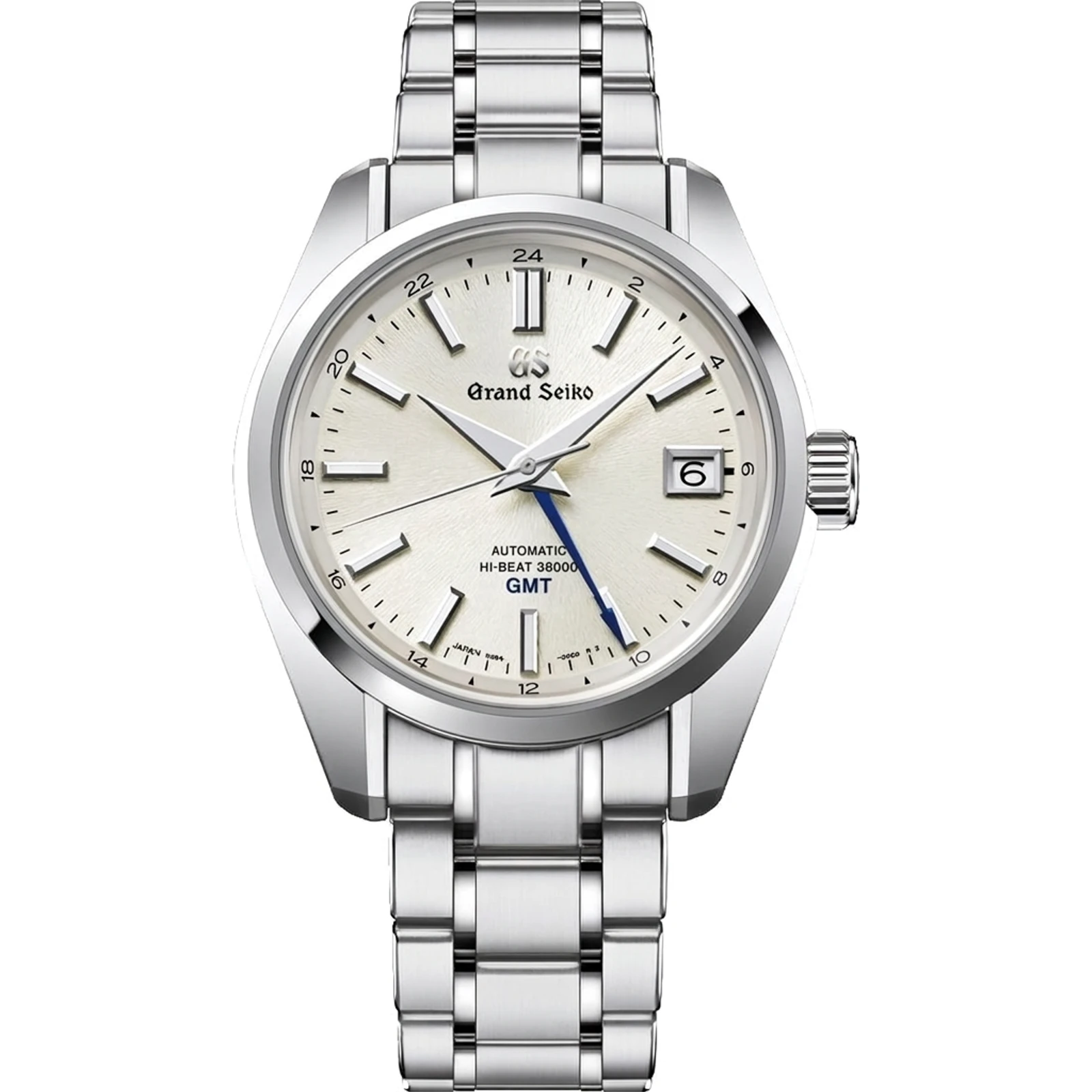 Grand Seiko 44GS Hi-Beat 36000 GMT, Ever-Brilliant Steel, white "Mt. Iwate" dial (2023 upgrade) SBGJ263