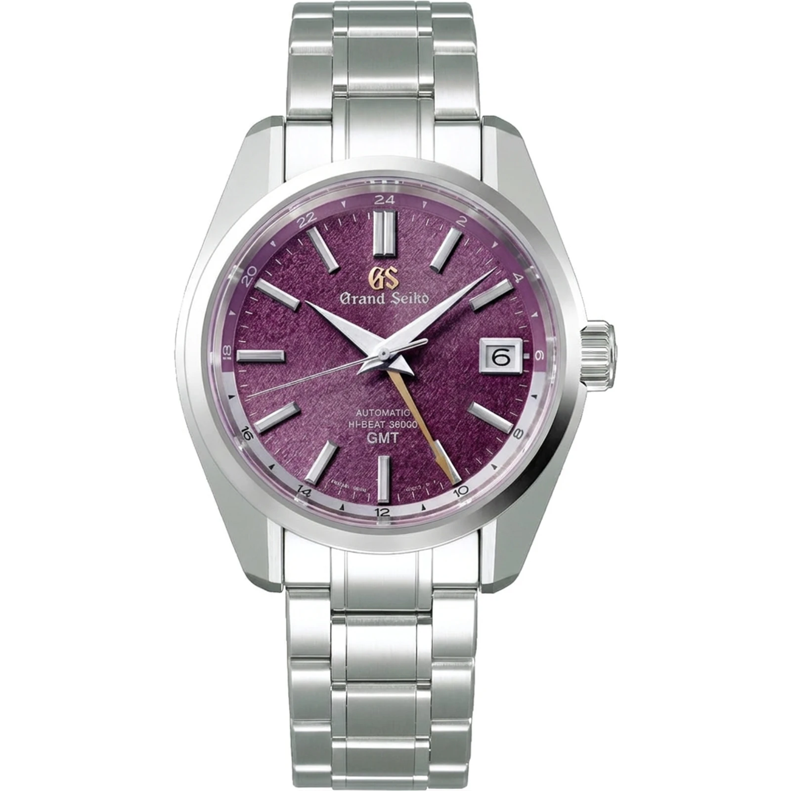 Grand Seiko "Night Sakura" Hong Kong/Macau Exclusive GMT, purple dial SBGJ287