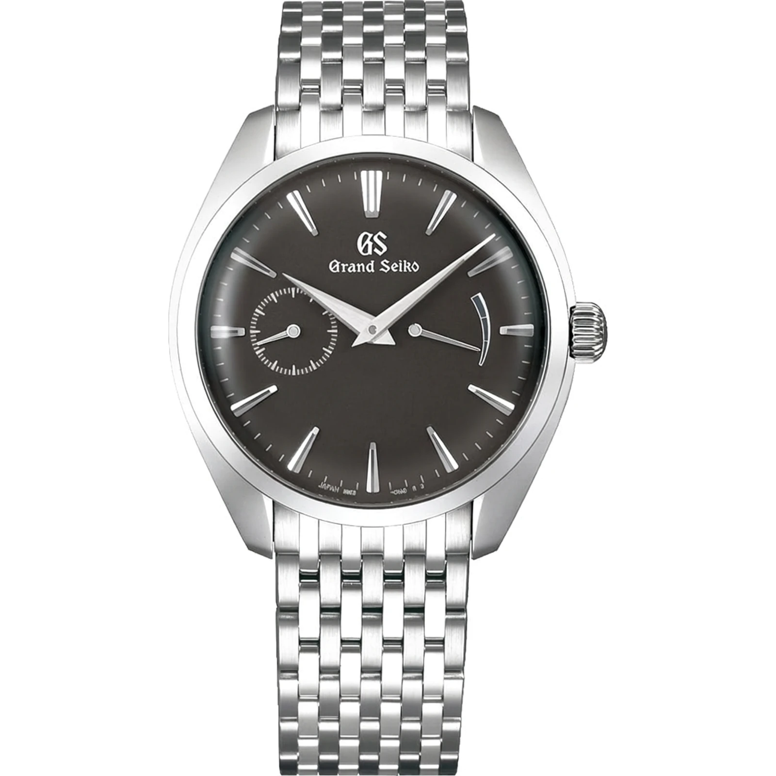 Grand Seiko Elegance Collection, nine-link steel bracelet, anthracite dial (9S63) SBGK009