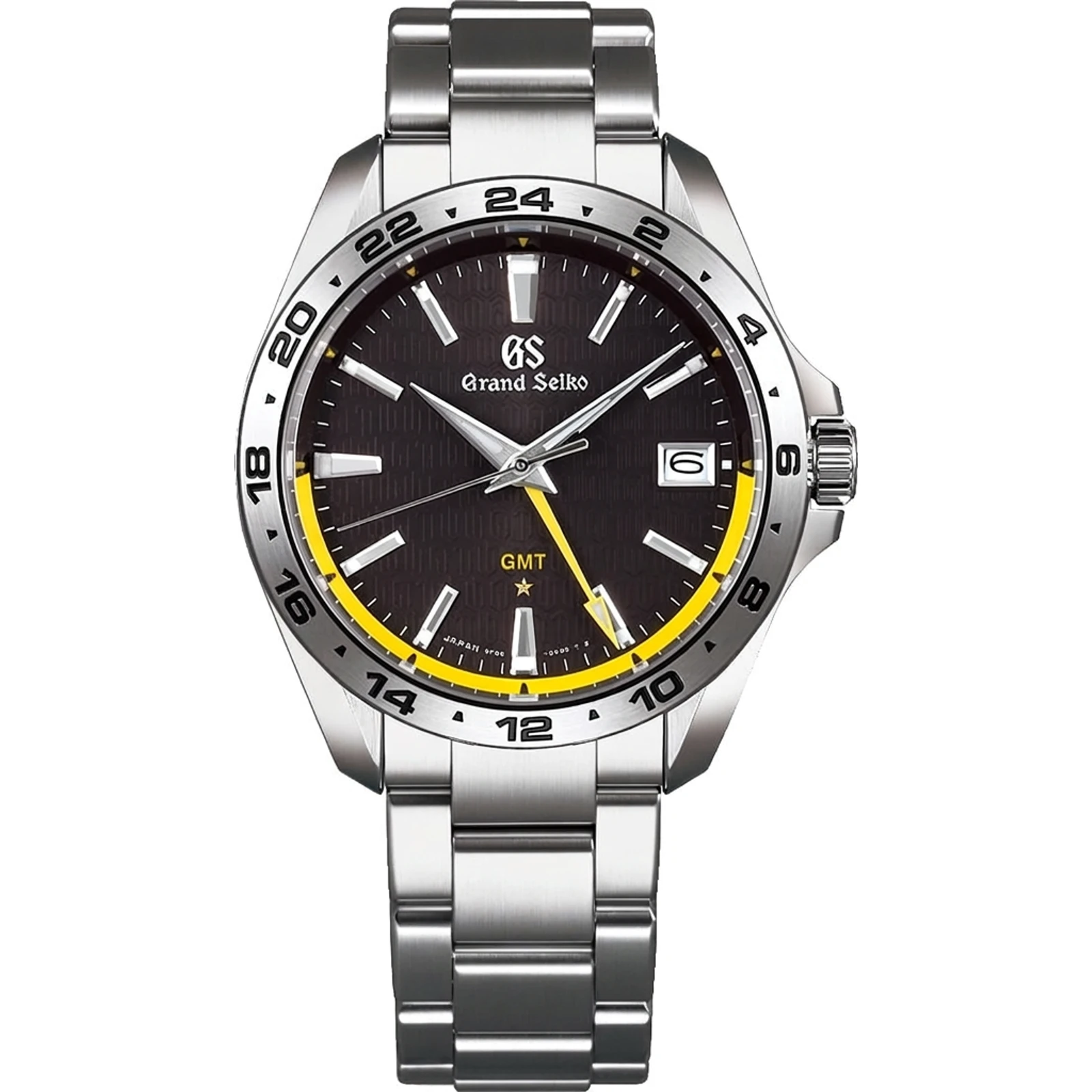 Grand Seiko Sport Collection 9F86 Quartz GMT, limited edition charcoal/yellow dial, ltd. 800 SBGN001