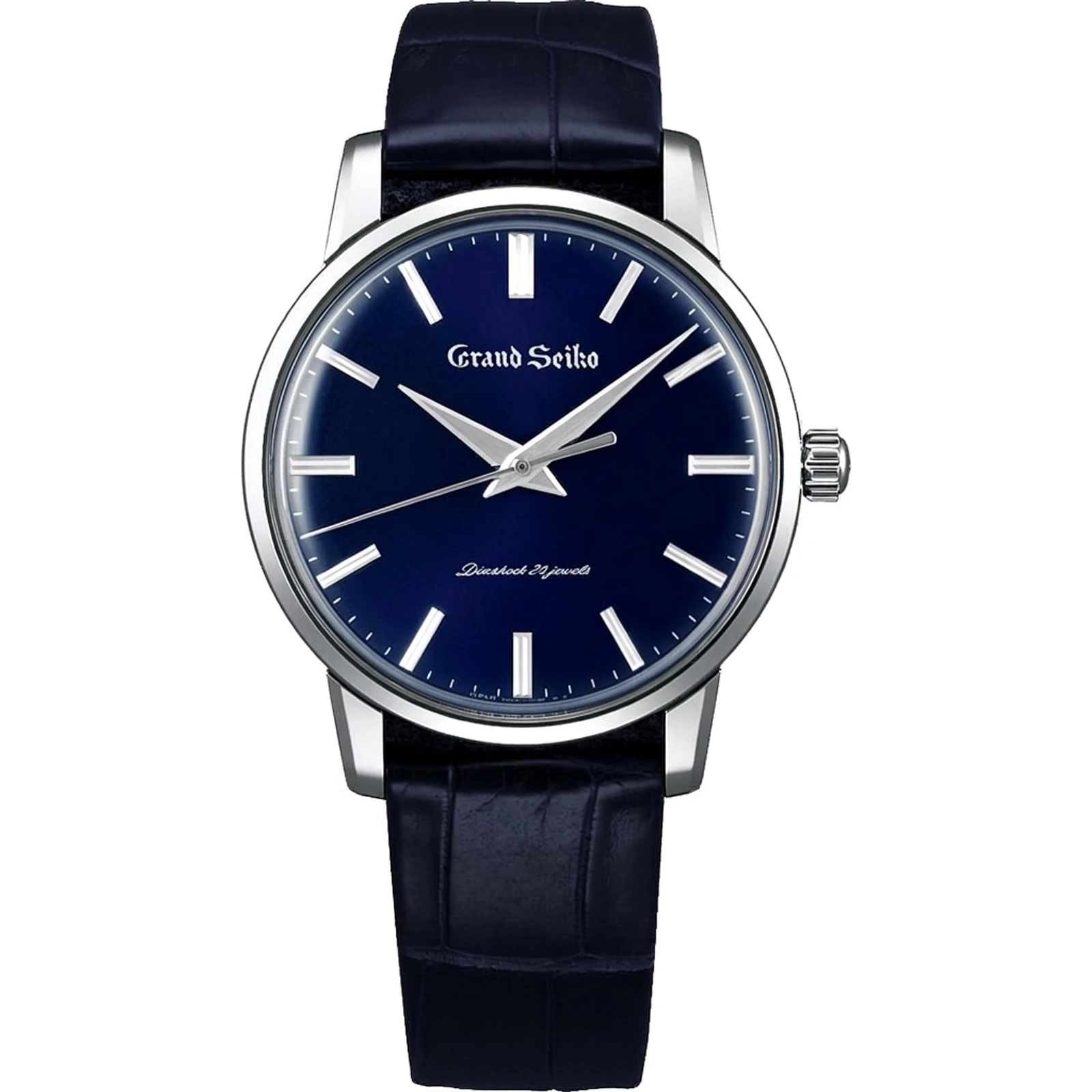 60th Anniversary re-creation of the first Grand Seiko, hard titanium case, blue dial SBGW259