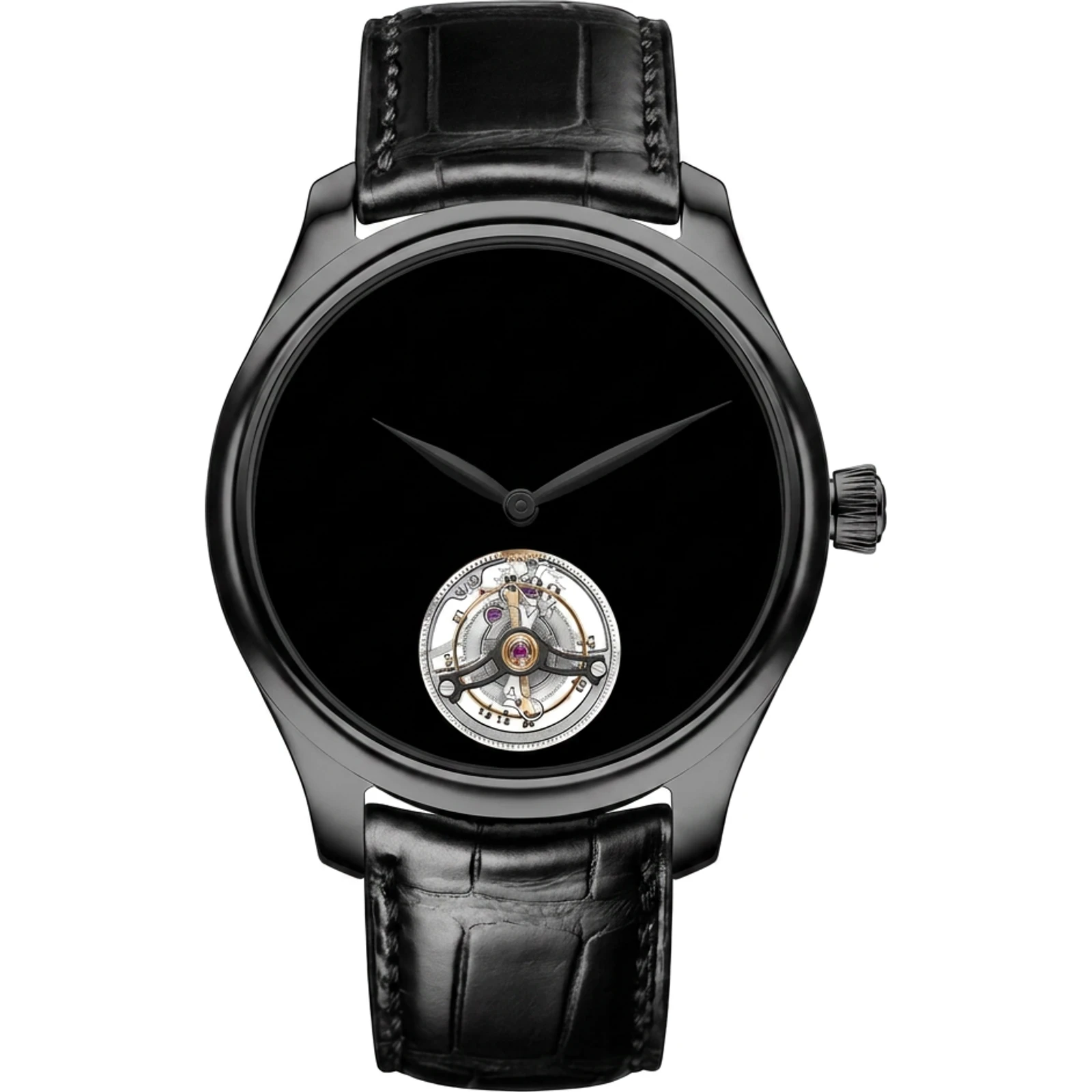 H. Moser & Cie. Endeavour Tourbillon Vantablack Black Hands, DLC Steel, LE50 1804-1206