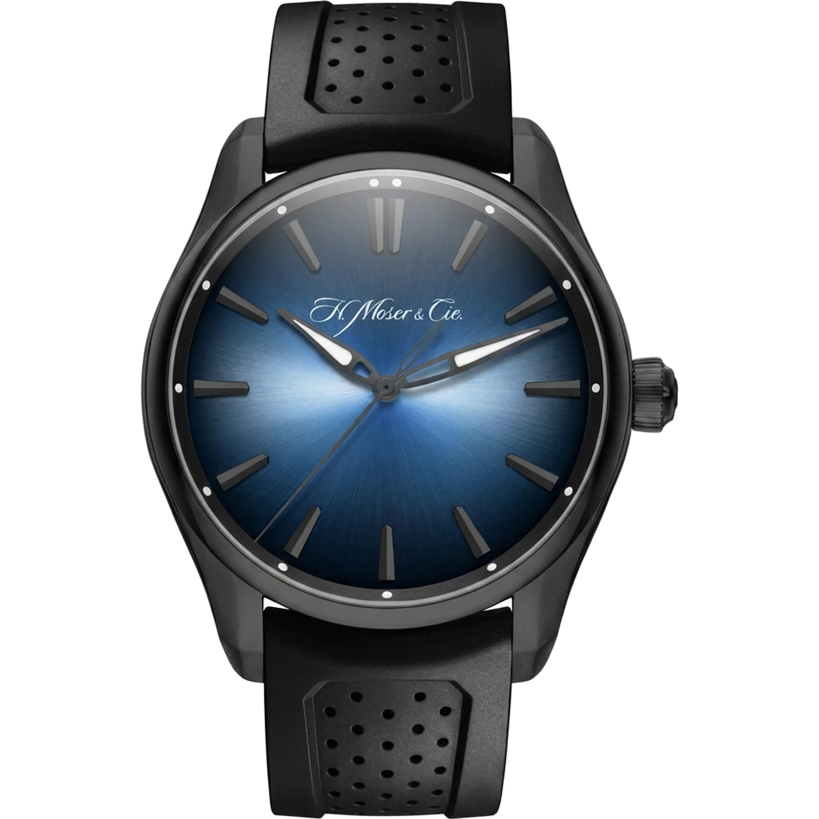 H. Moser & Cie. Pioneer Centre Seconds, DLC, Funky Blue Fumé 3200-1205