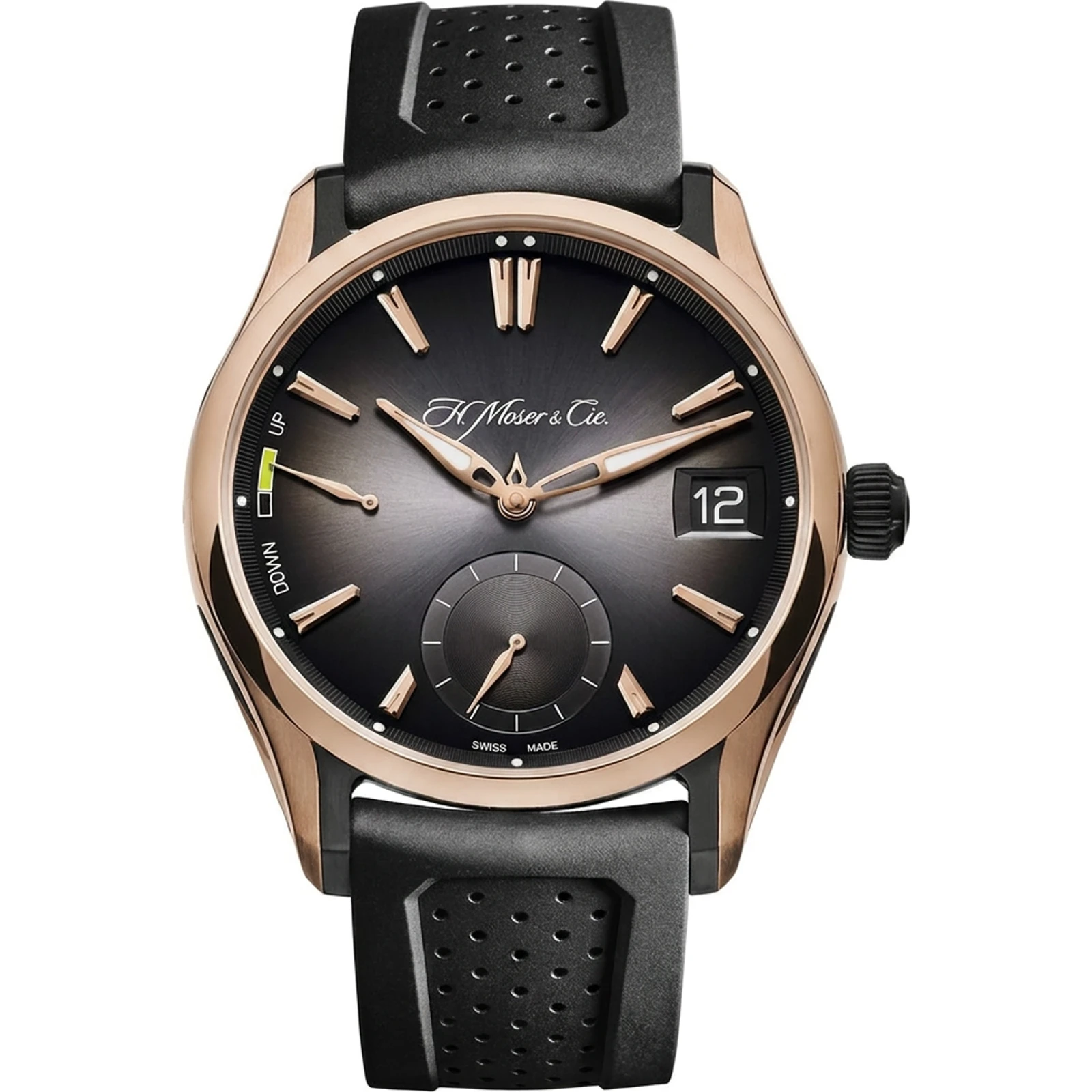 H. Moser & Cie. Pioneer Perpetual Calendar, Red Gold/Titanium, Ardoise Fumé 3800-0900