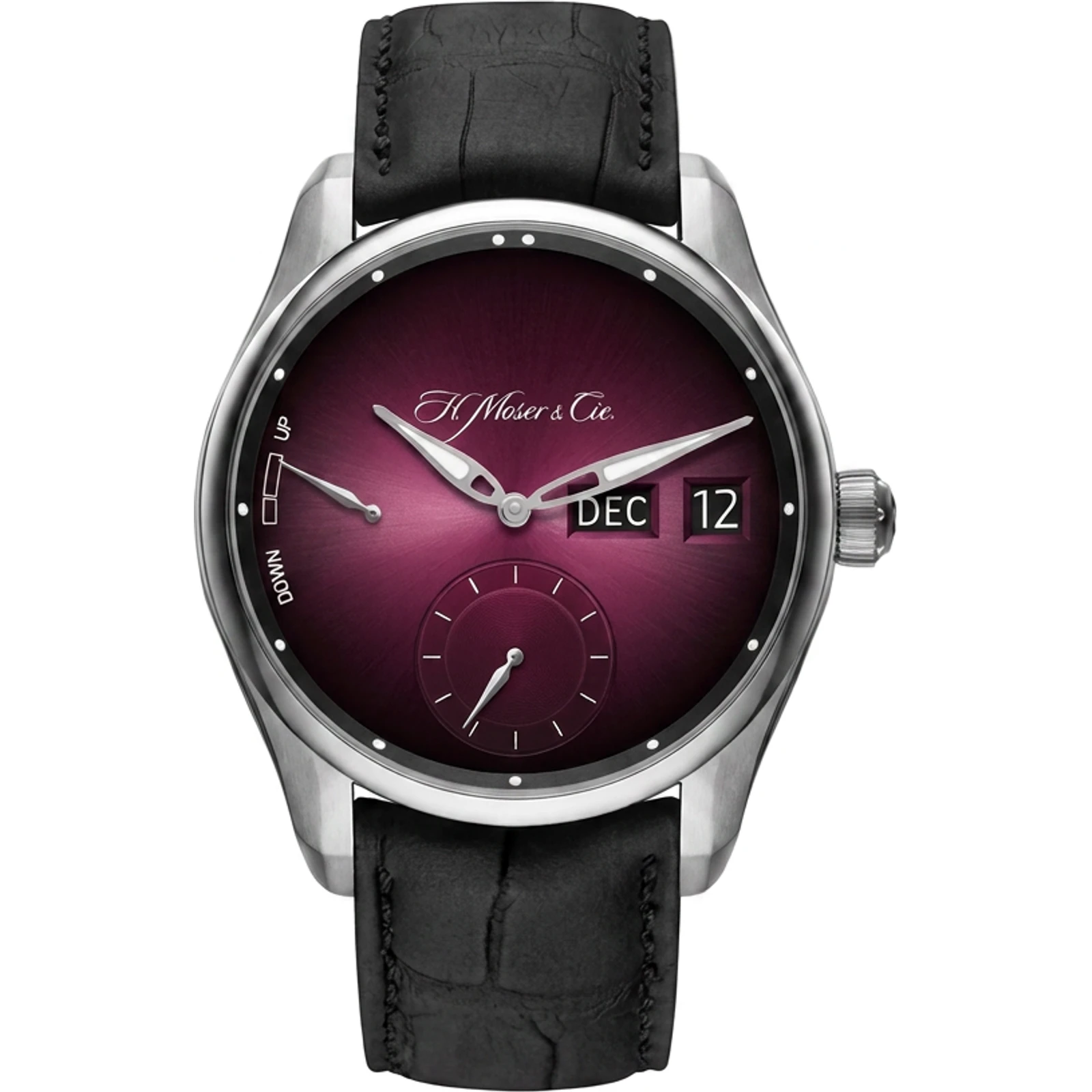 H. Moser & Cie. Pioneer Perpetual Calendar MD, Burgundy Fumé, LE50 3808-1200