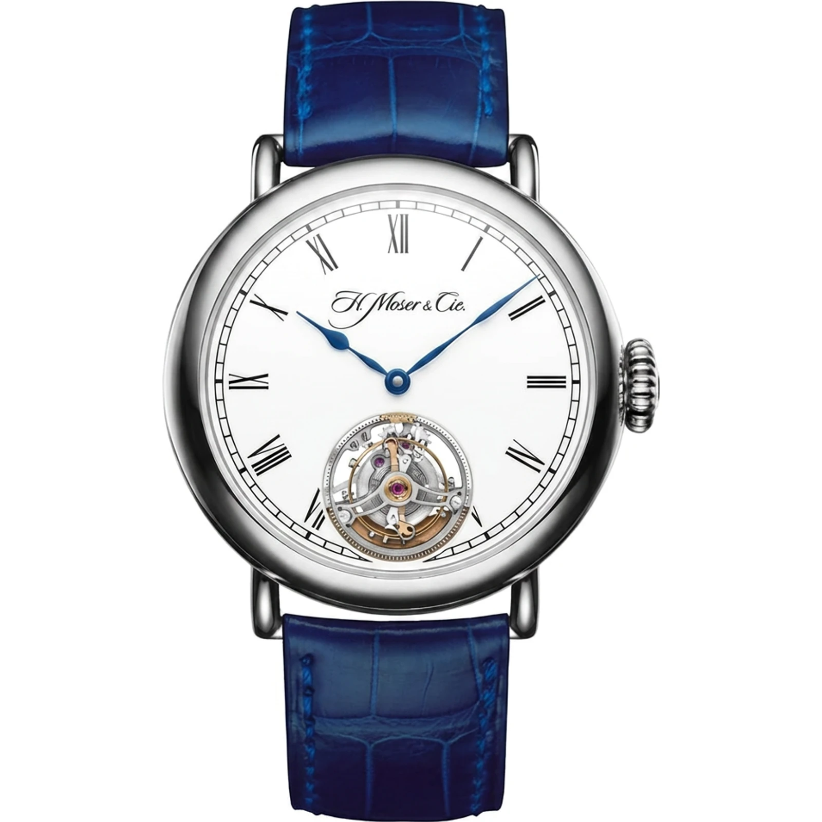 H. Moser & Cie. Heritage Tourbillon, White Gold, White Enamel Dial 8804-0200