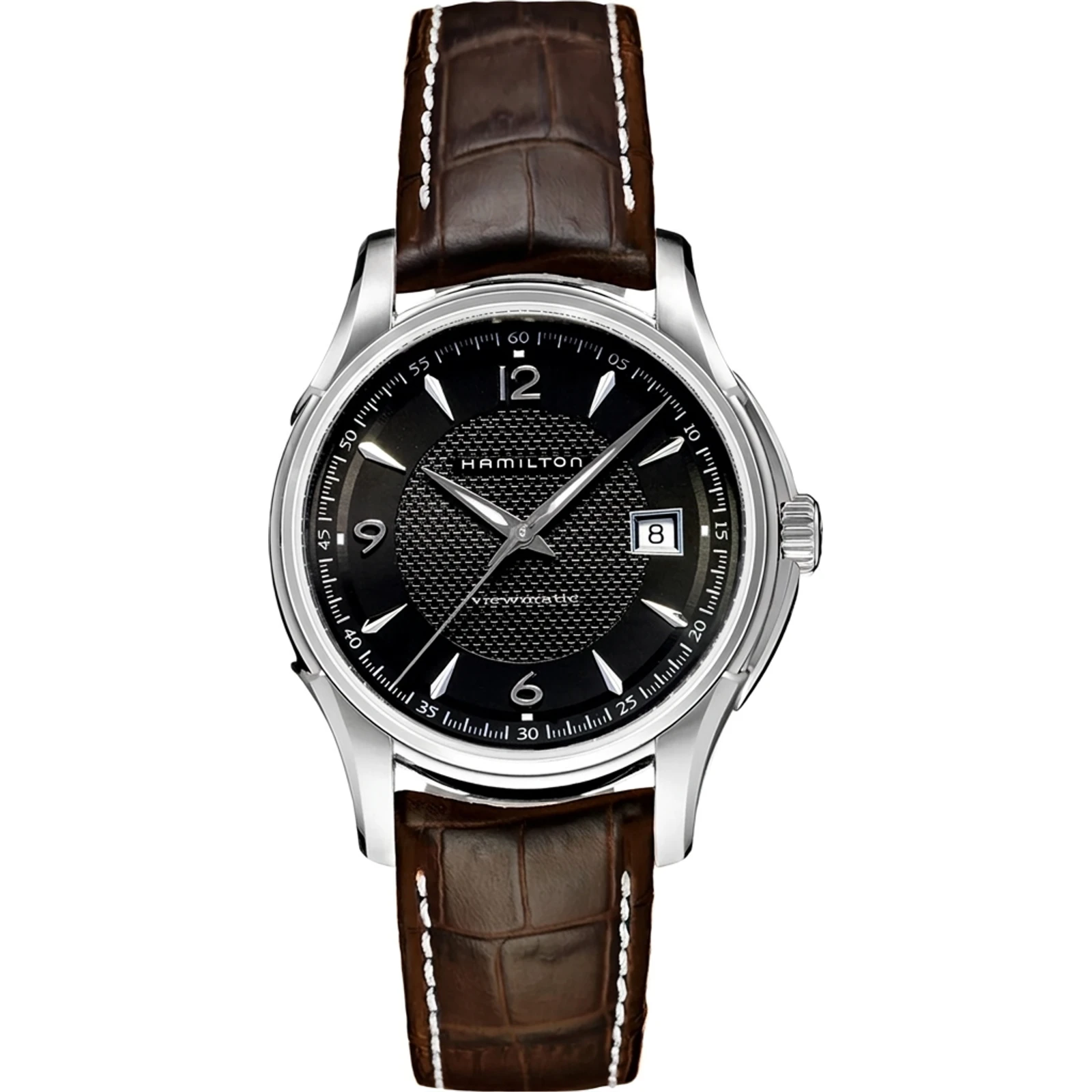 Hamilton Jazzmaster Viewmatic Auto (black dial, leather) H32515535