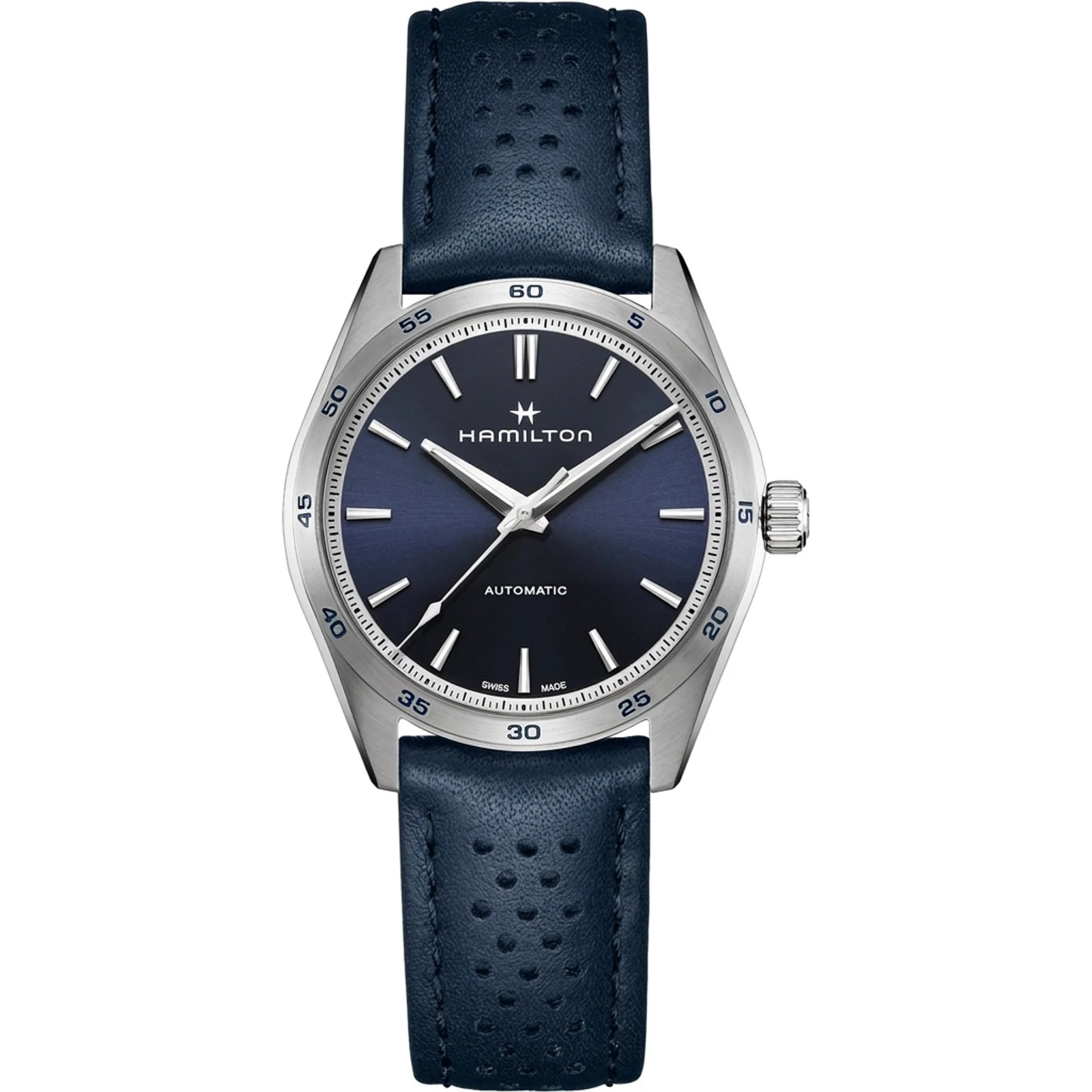 Hamilton Jazzmaster Performer Auto 38mm (blue dial, leather) H36215640