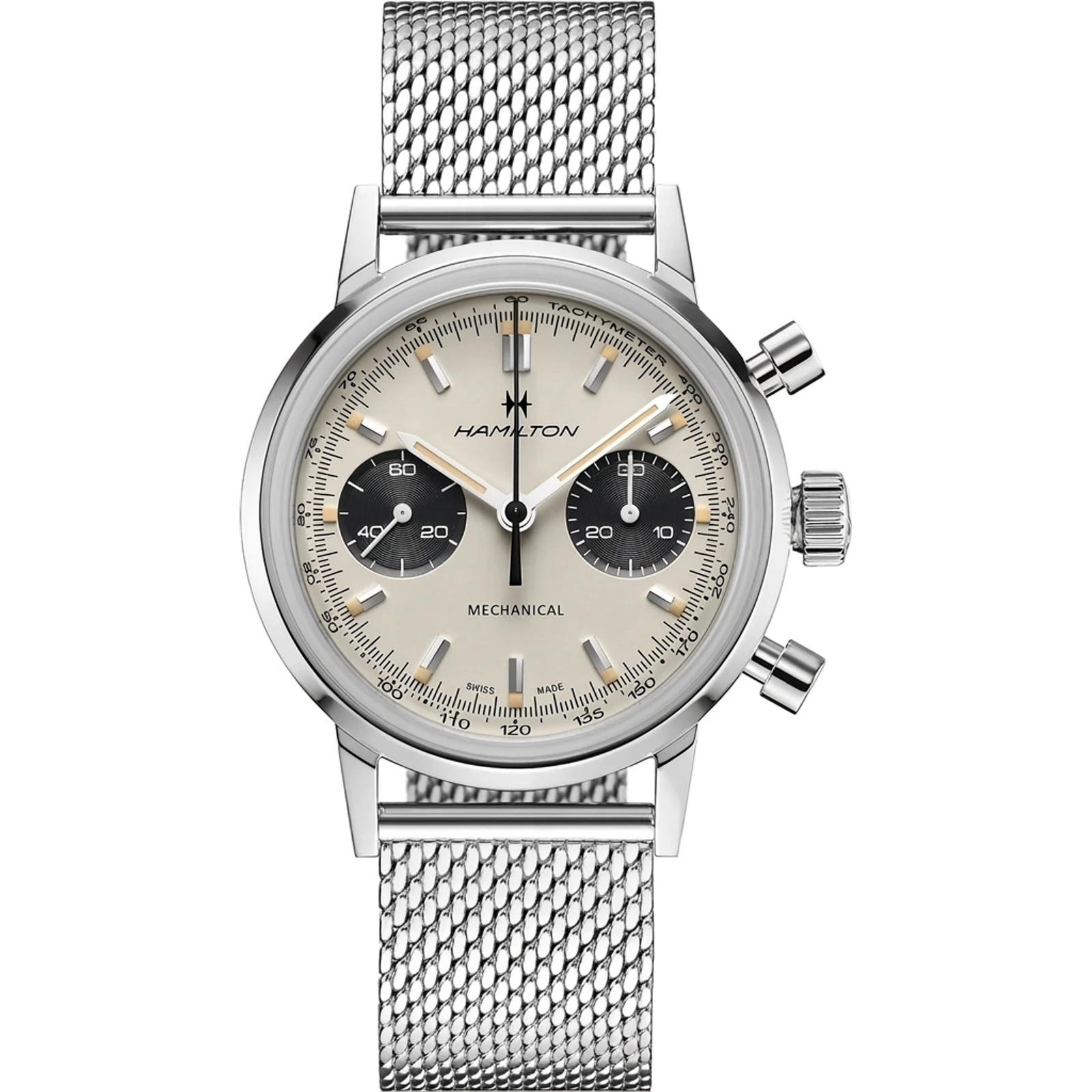 Hamilton American Classic Intra-Matic Chronograph H (White dial, steel bracelet) H38429110