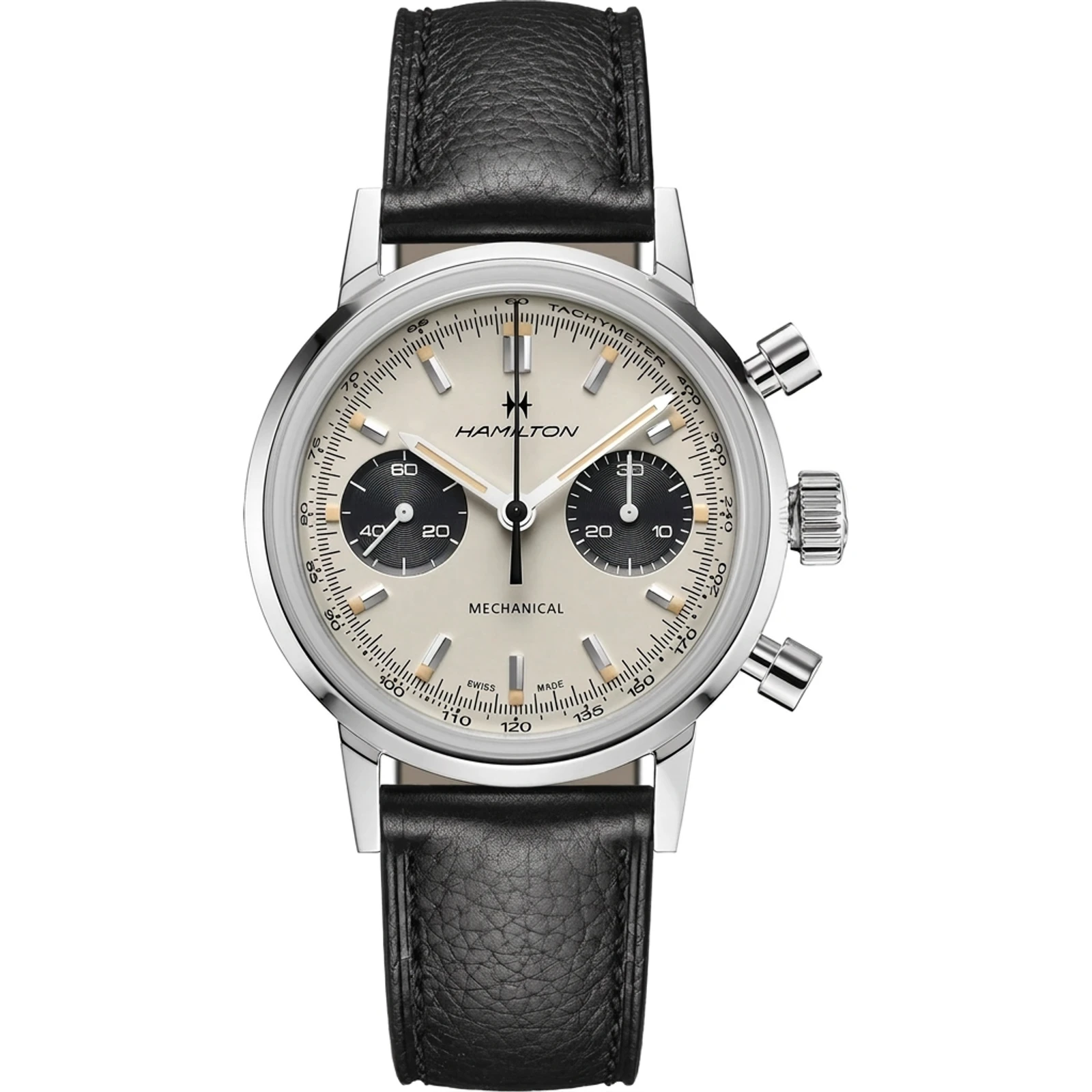 Hamilton American Classic Intra-Matic Chronograph H (White dial, leather strap) H38429710
