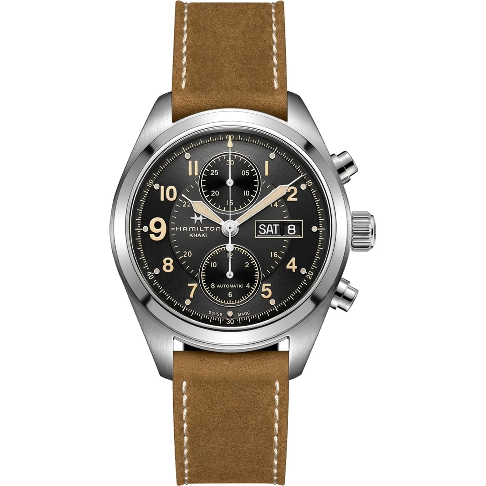 Hamilton Khaki Field Auto Chrono (brown leather) H71616535