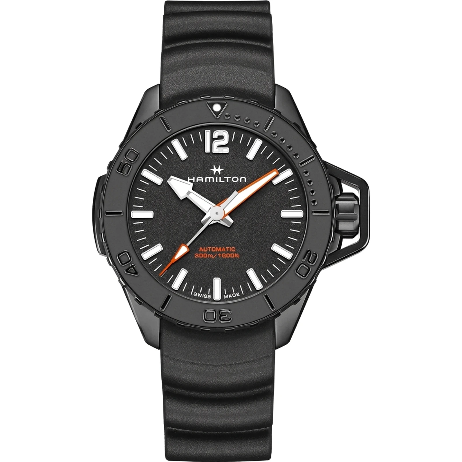 Hamilton Khaki Navy Frogman Auto (white markers) H77855330