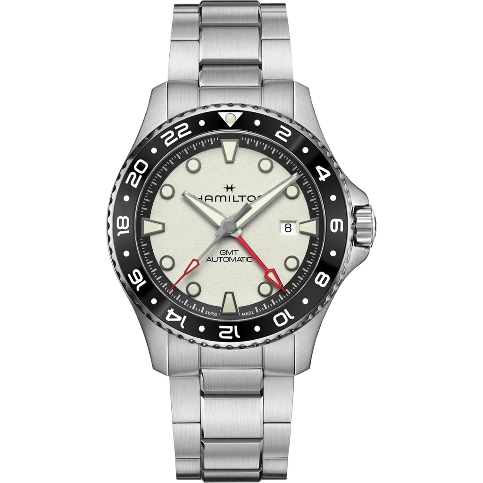 Hamilton Khaki Navy Scuba GMT Auto (steel, silver dial) H82555150