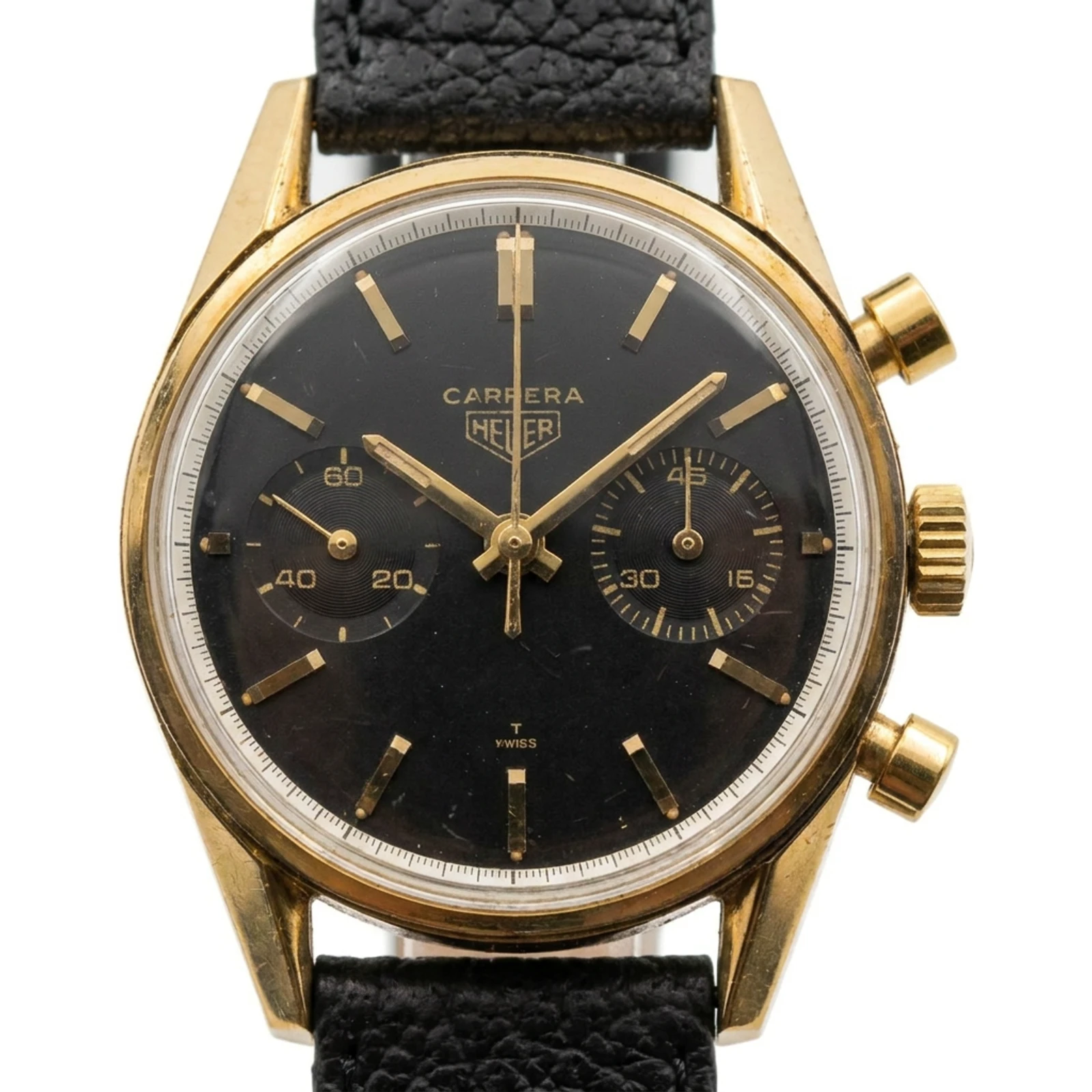Heuer Carrera Ref. 3648N (gold-plated, Carrera 45 Dato case)