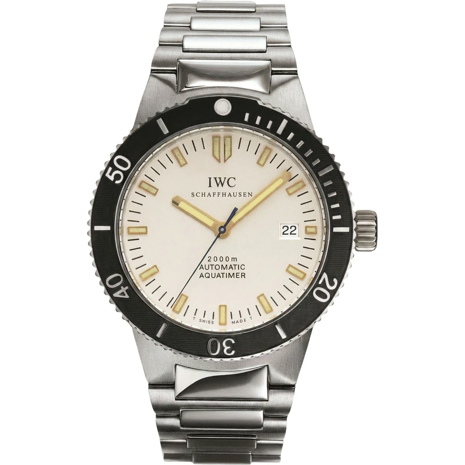 IWC Aquatimer GST 2000 (steel, silver dial, gold-plated hands/indices) IW3536-03
