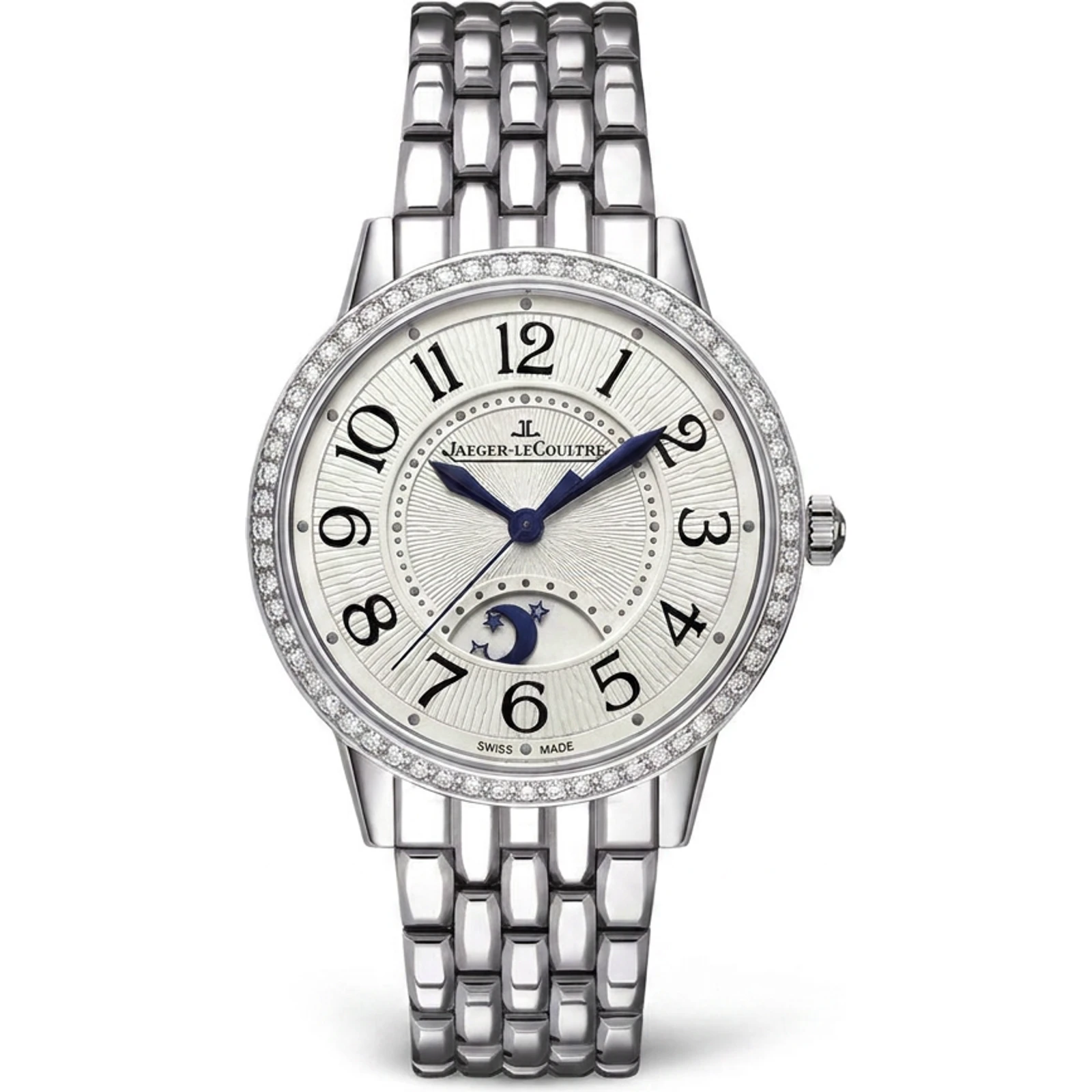 Jaeger-LeCoultre Rendez Vous Night and Day with Diamond Bezel Steel on Bracelet with Silver Dial 3448120
