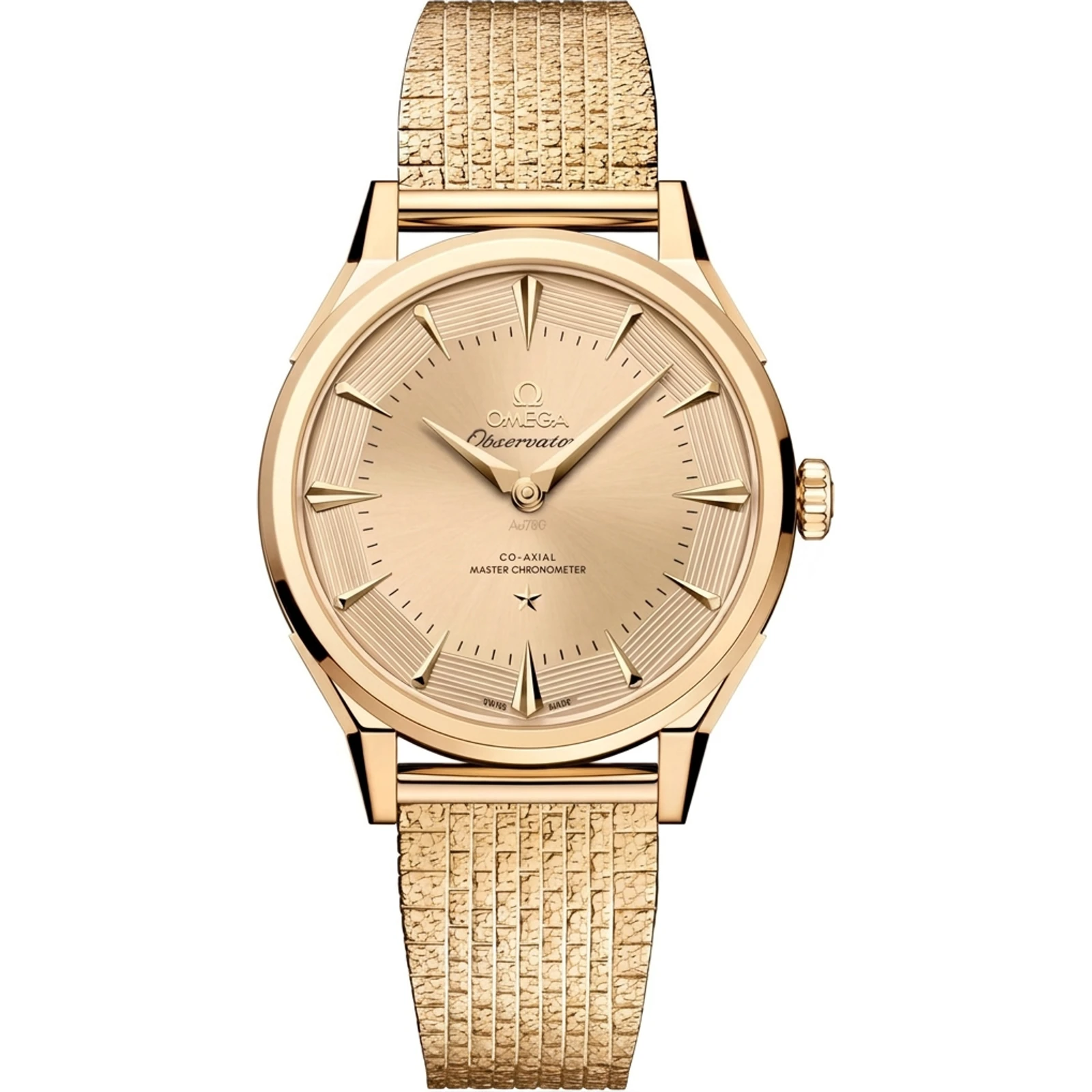 Omega Constellation Observatory Co-Axial Master Chronometer 39.4mm, Moonshine gold, mesh bracelet 140.50.39.21.99.001