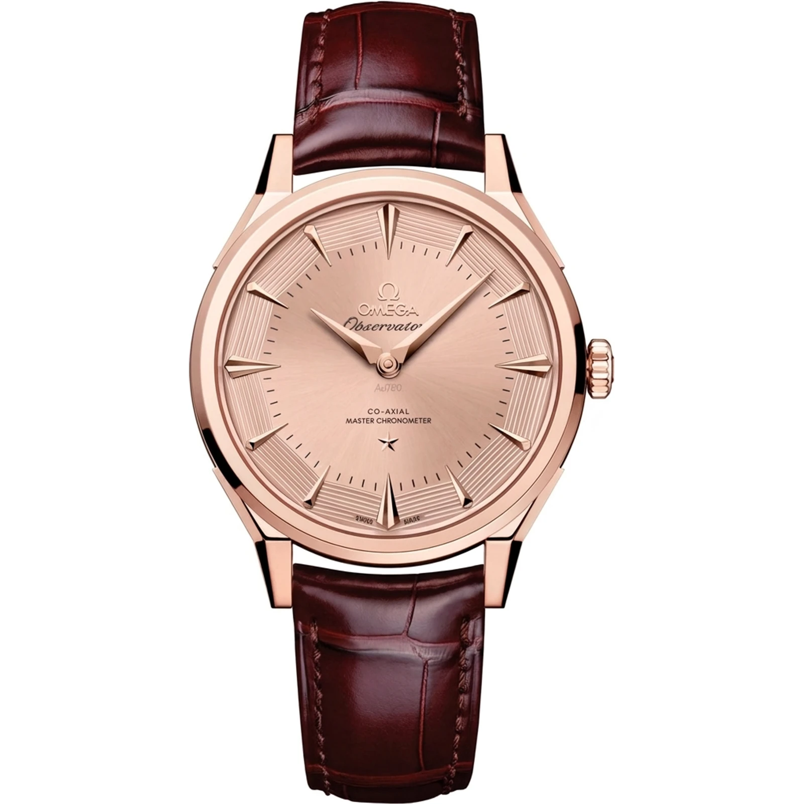 Omega Constellation Observatory Co-Axial Master Chronometer 39.4mm, Sedna gold, leather strap 140.53.39.21.99.002