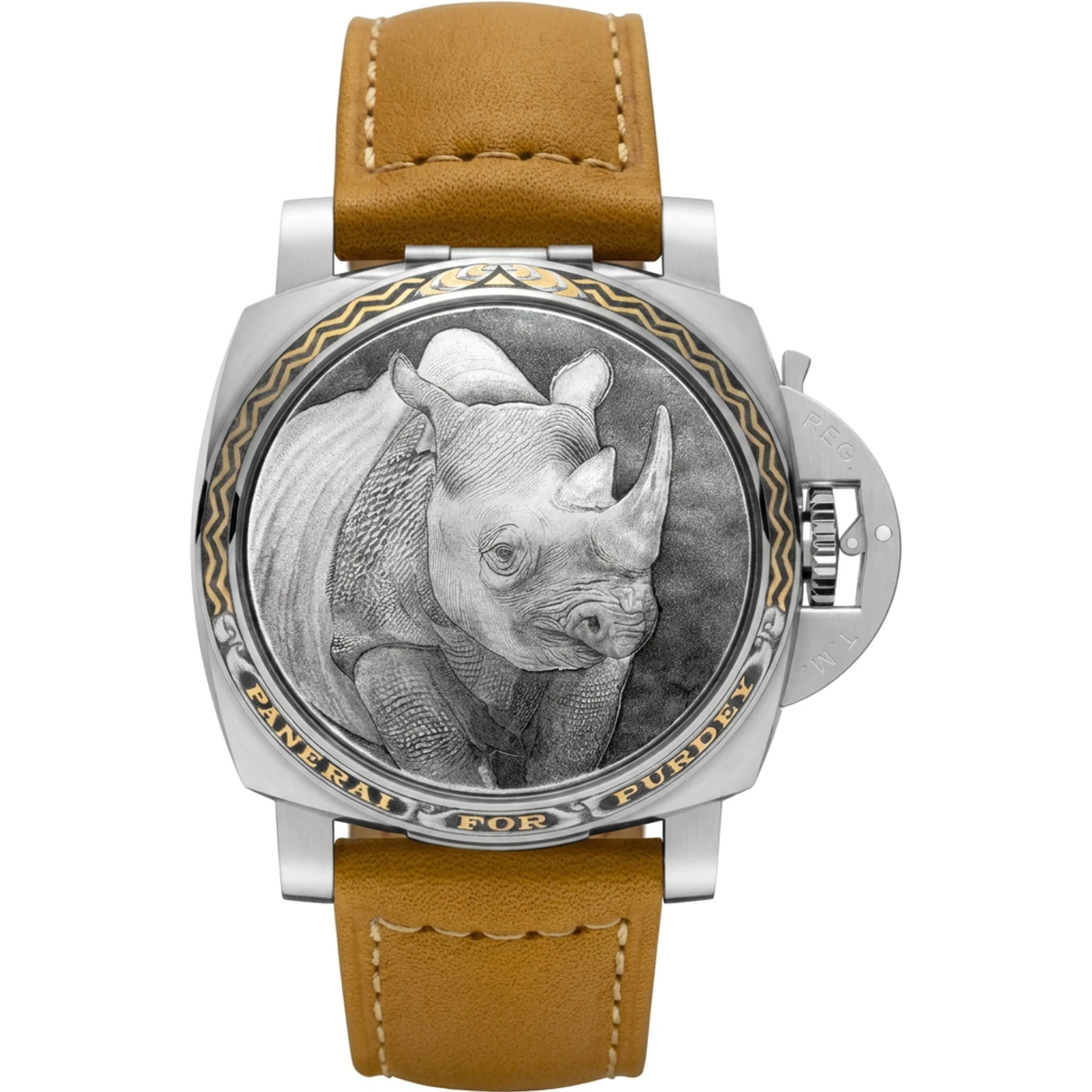 Panerai Luminor 1950 Sealand for Purdey - Rhinoceros, limited to 16 pieces ('Big Five' series) PAM00857