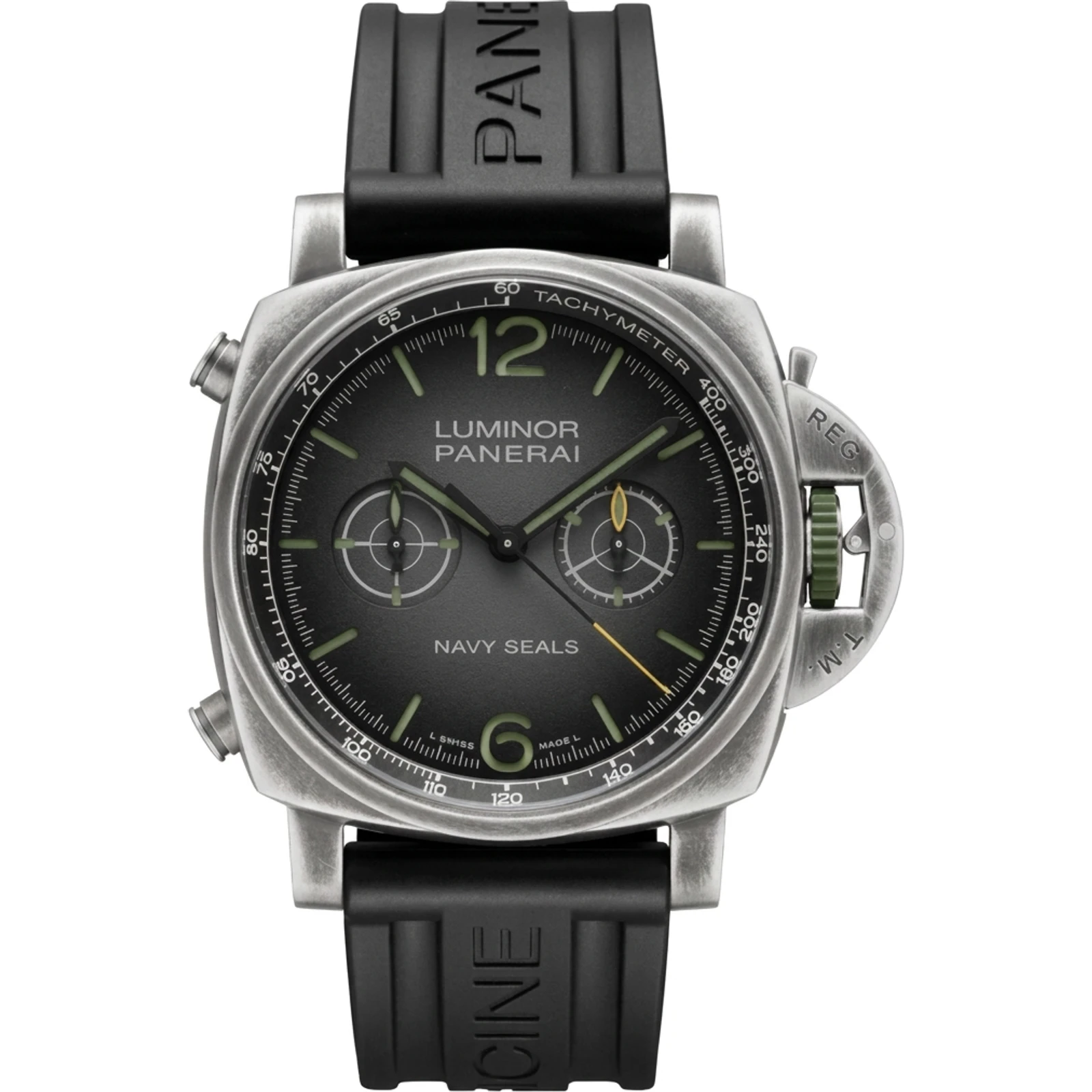 Panerai Luminor Chrono Navy SEALs 44mm in Steel with Grey Dial PAM01409