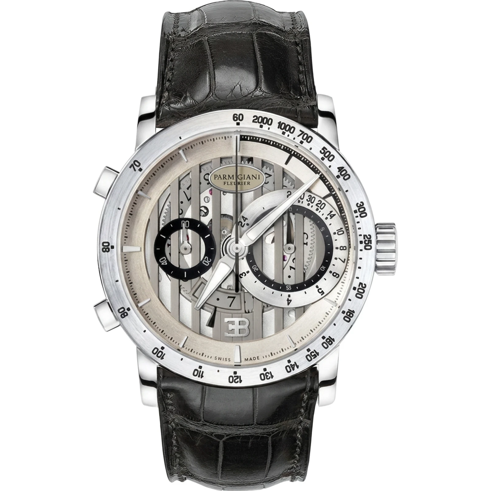 Parmigiani Fleurier Bugatti Atalante Flyback Chronograph, white gold PFC329-1200100