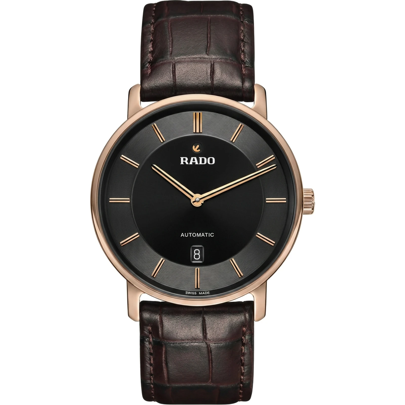 Rado DiaMaster Thinline Automatic, rose-gold-coloured Ceramos R14068176