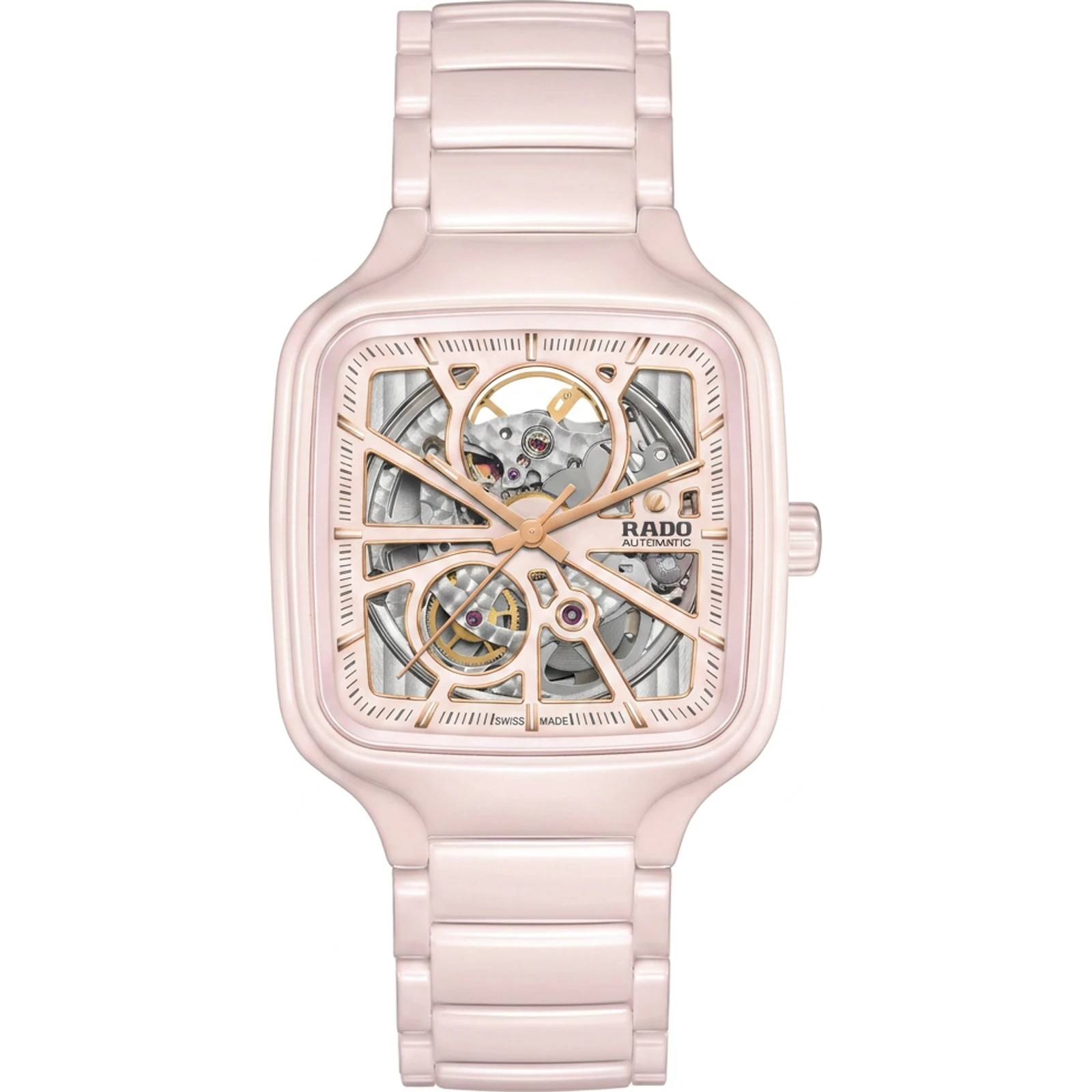 Rado True Square Automatic Open Heart, rose high-tech ceramic R27123012
