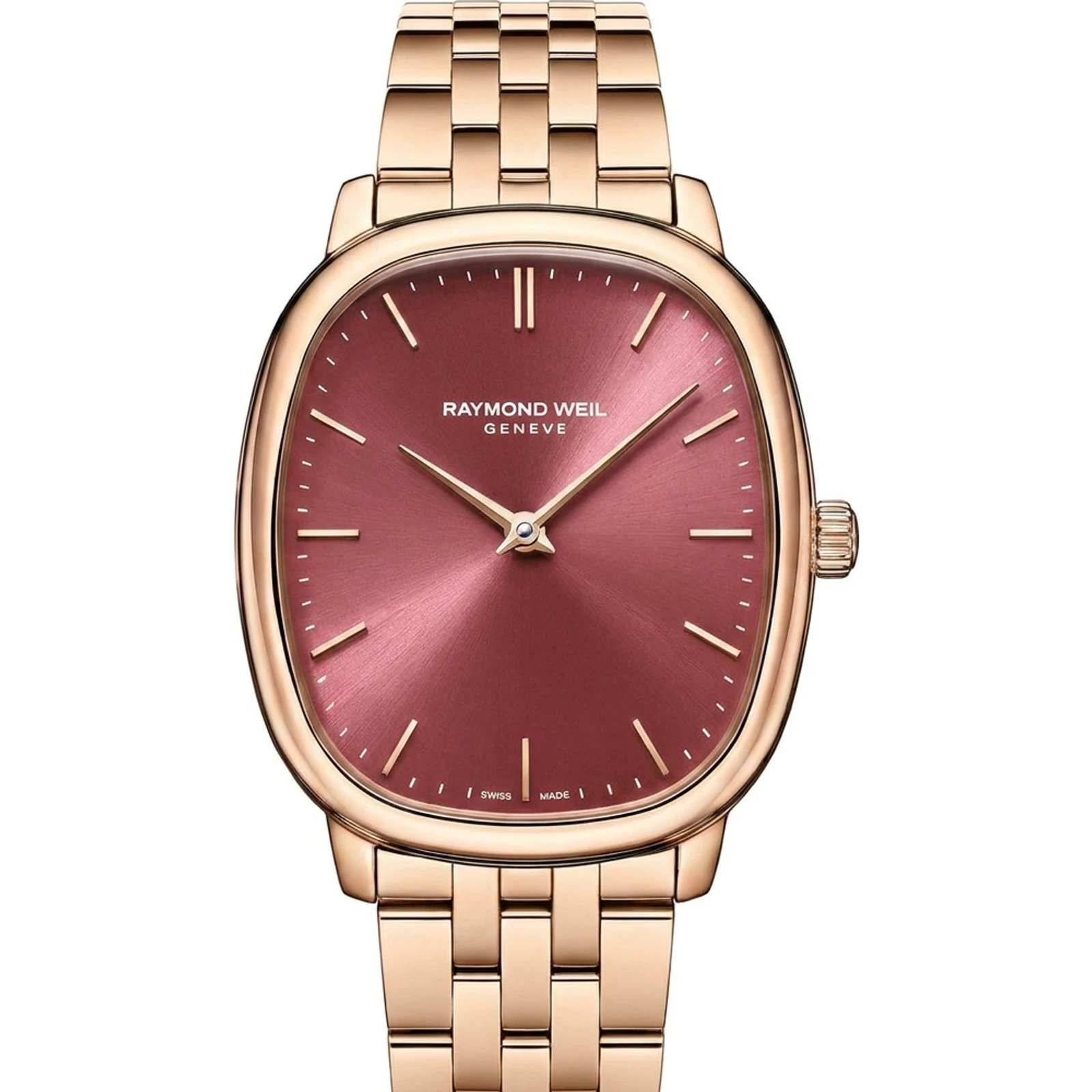 Raymond Weil Toccata Heritage, Red Grape dial, rose gold PVD, bracelet 2280-P5-45001