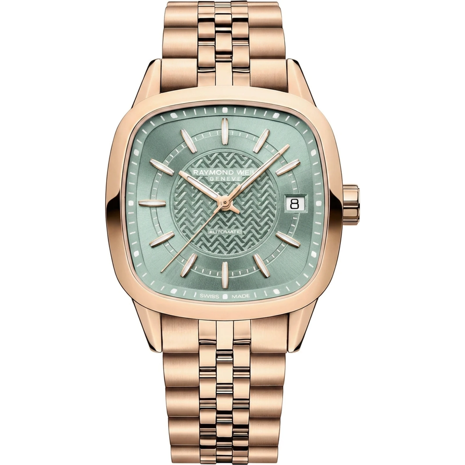 Raymond Weil Freelancer Cushion, Green dial, 34x34mm 2490-P5-52061
