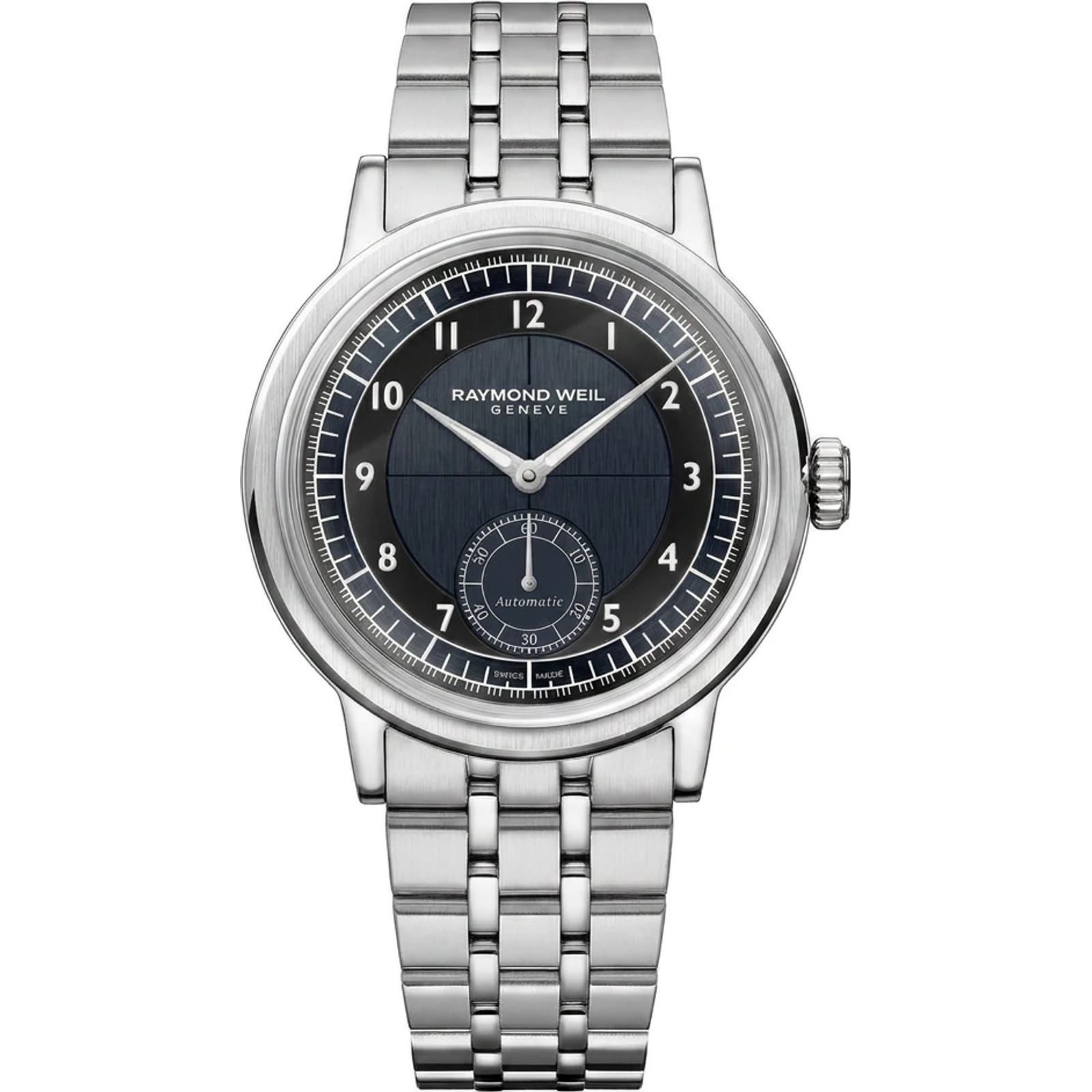 Raymond Weil Millesime Small Seconds, Tuxedo Midnight Blue/Black dial, bracelet 2930-ST-05502