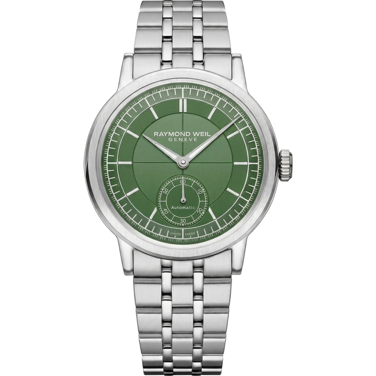Raymond Weil Millesime Small Seconds, Green dial, bracelet 2930-ST-52001