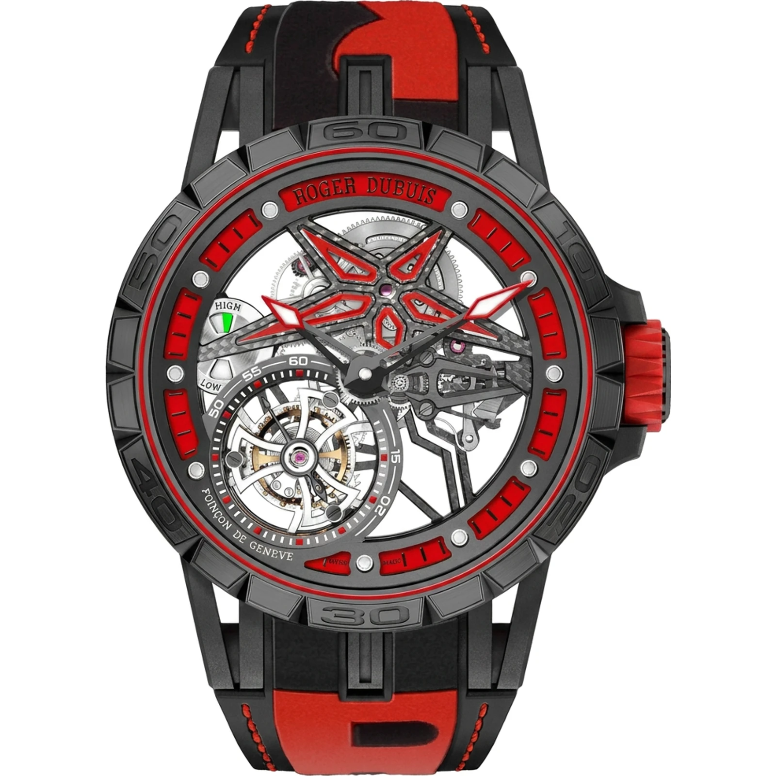 Roger Dubuis Excalibur Spider Pirelli Flying Tourbillon 45mm Titanium RDDBEX0644