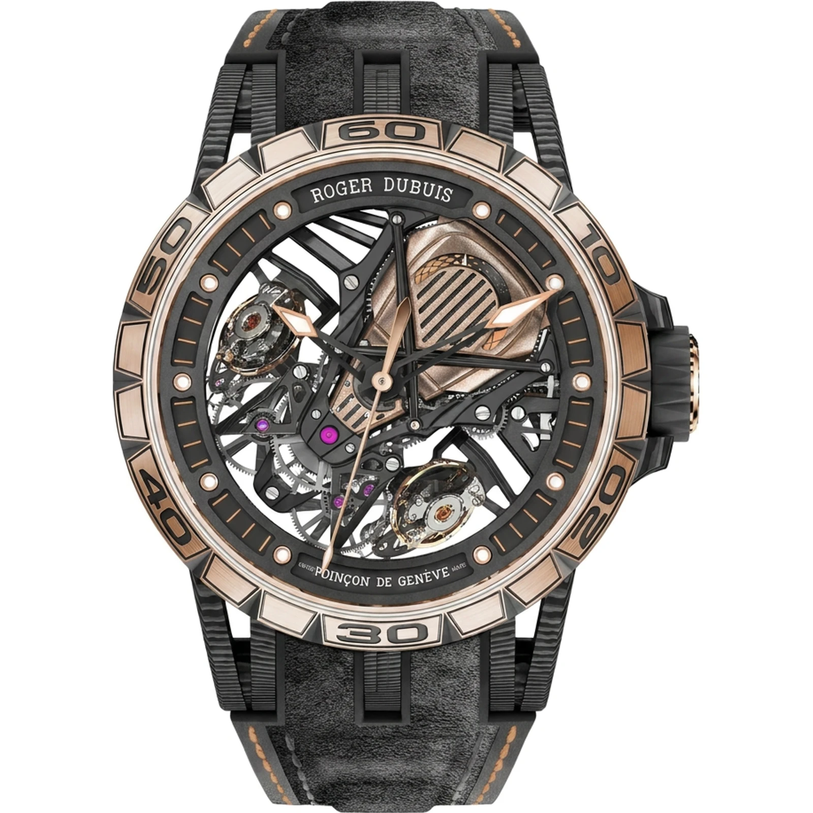 Roger Dubuis Excalibur Spider Aventador S Carbon Pink Gold 45mm RDDBEX0654