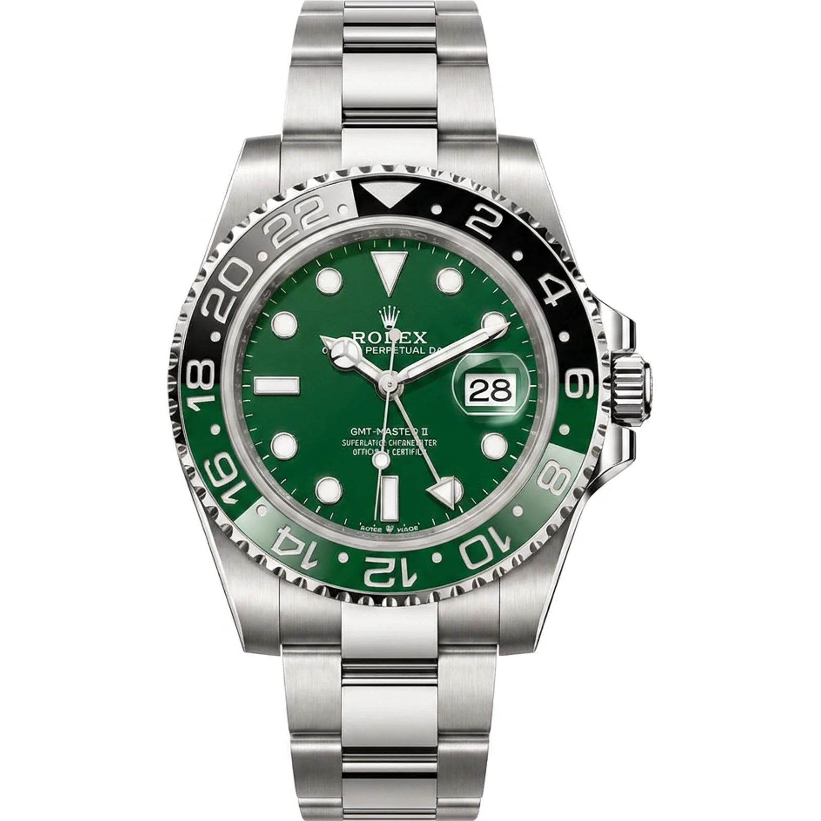 Rolex GMT-Master II "Sprite", Green Cerachrom Dial (White Gold) 126729VTNR