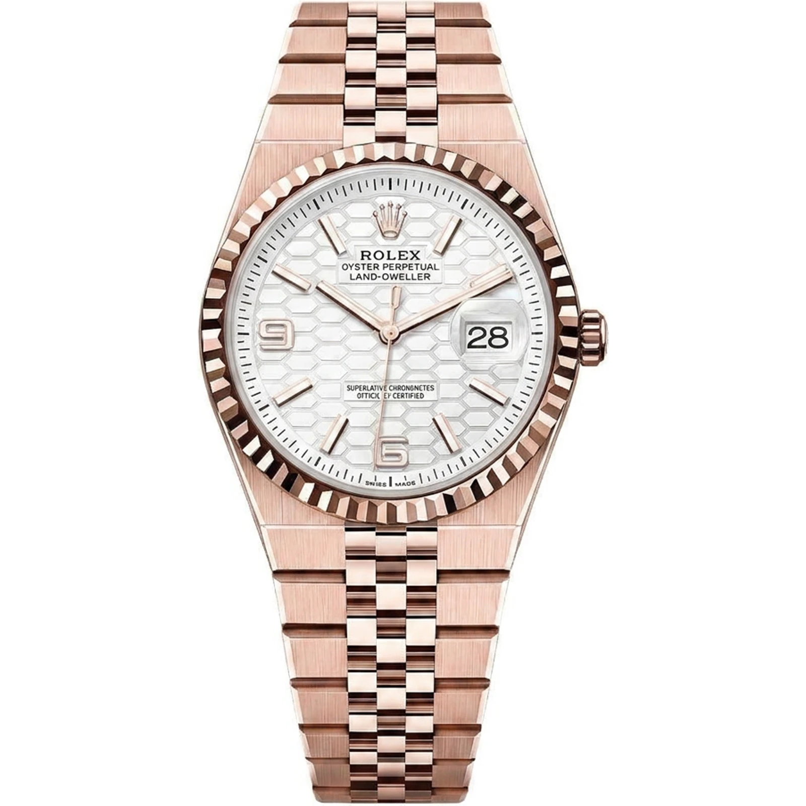 Rolex Land-Dweller 36 (Everose Gold, Intense White Dial) 127235