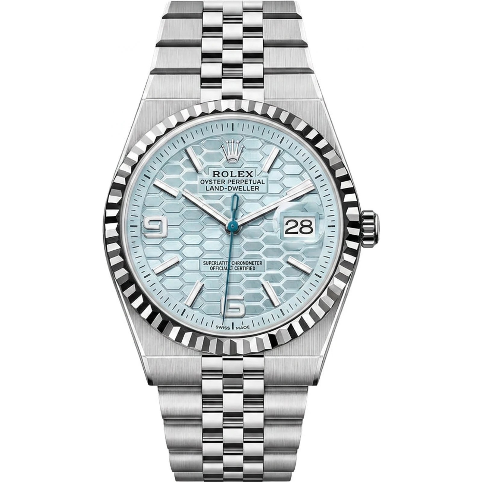 Rolex Land-Dweller 36 (Platinum, Ice Blue Dial) 127236
