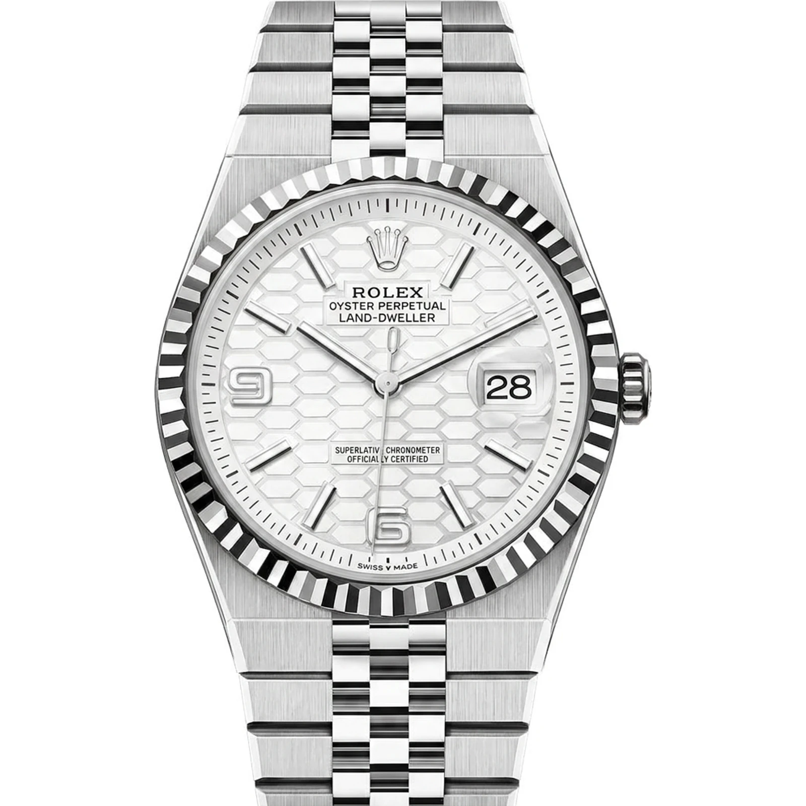 Rolex Land-Dweller 40 (White Rolesor, Intense White Dial) 127334