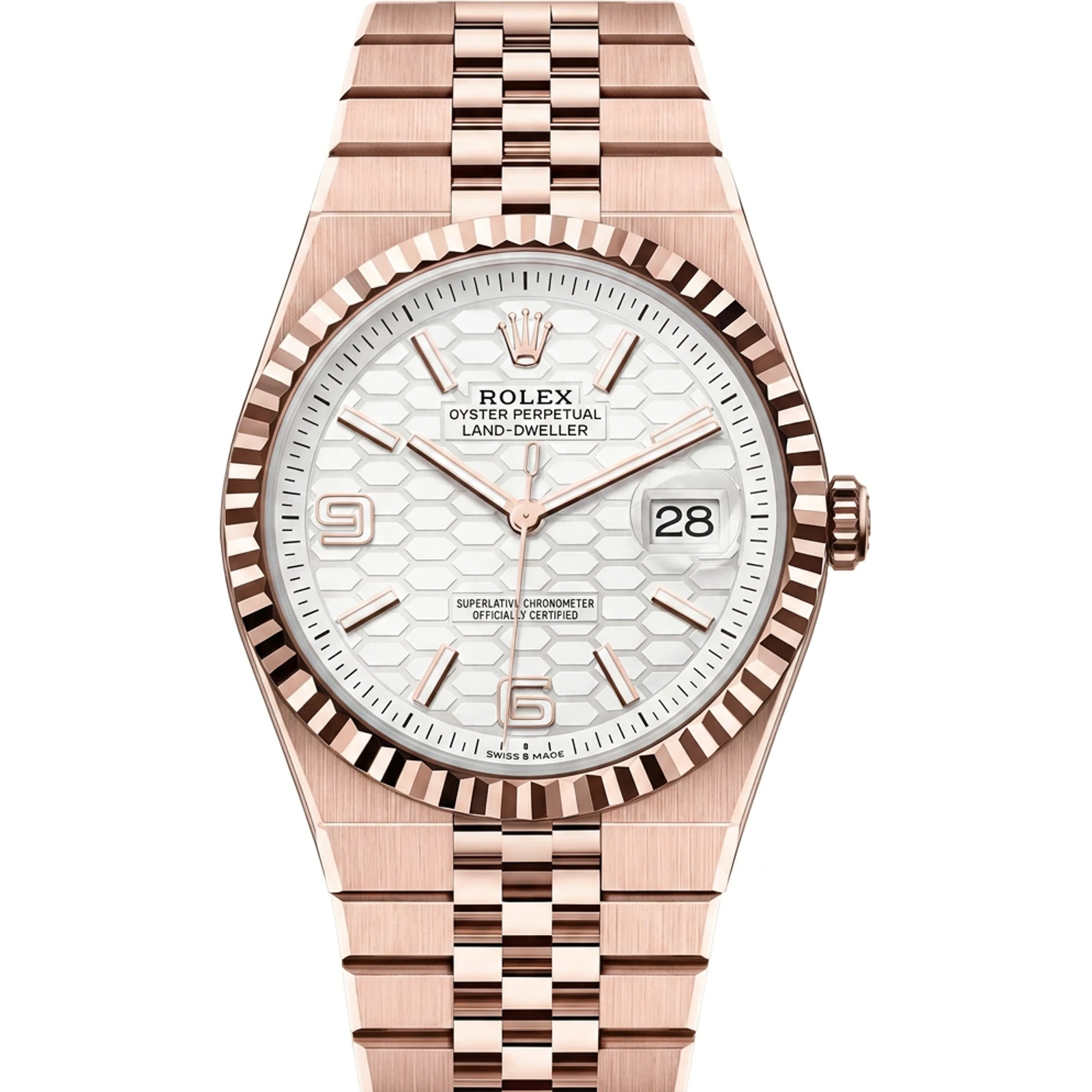 Rolex Land-Dweller 40 (Everose Gold, Intense White Dial) 127335