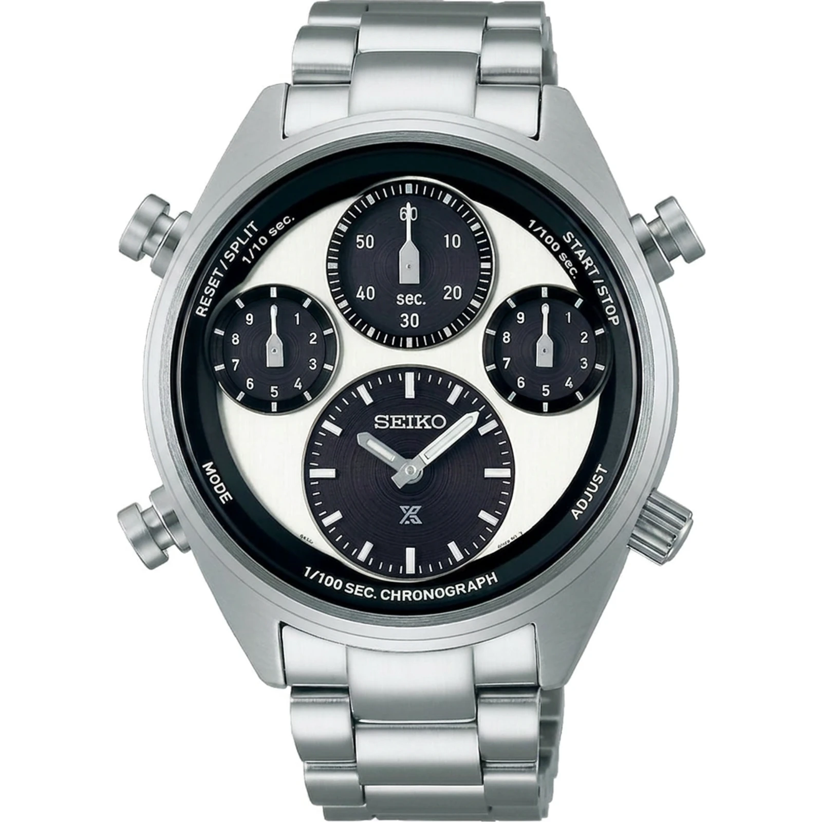 Seiko Prospex Speedtimer 1/100 Sec Solar Chronograph "Panda" SFJ001