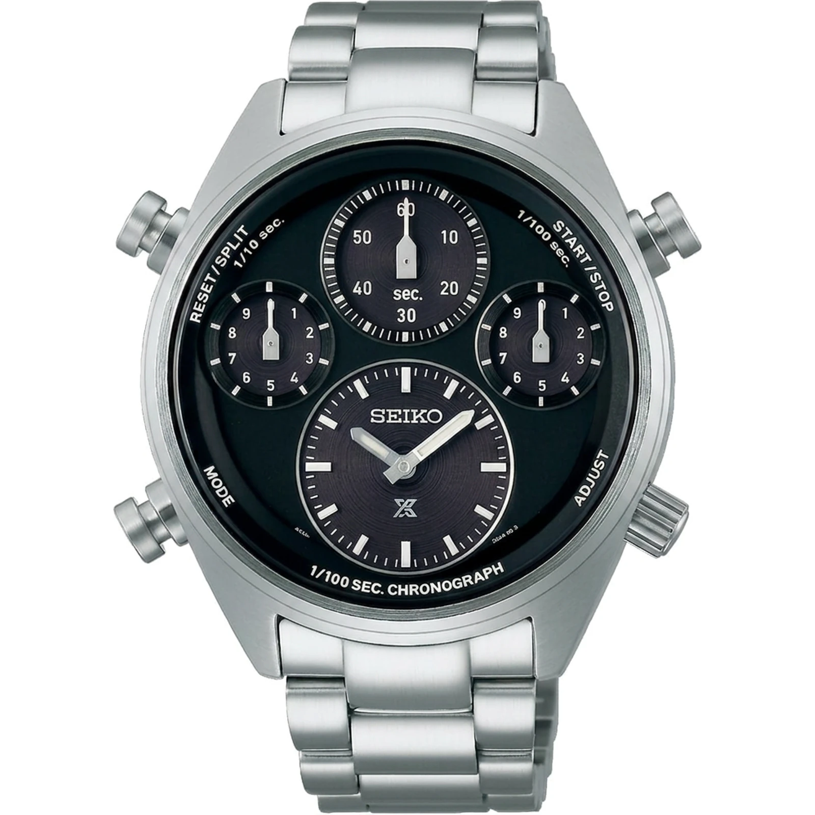 Seiko Prospex Speedtimer 1/100 Sec Solar Chronograph (black dial) SFJ003
