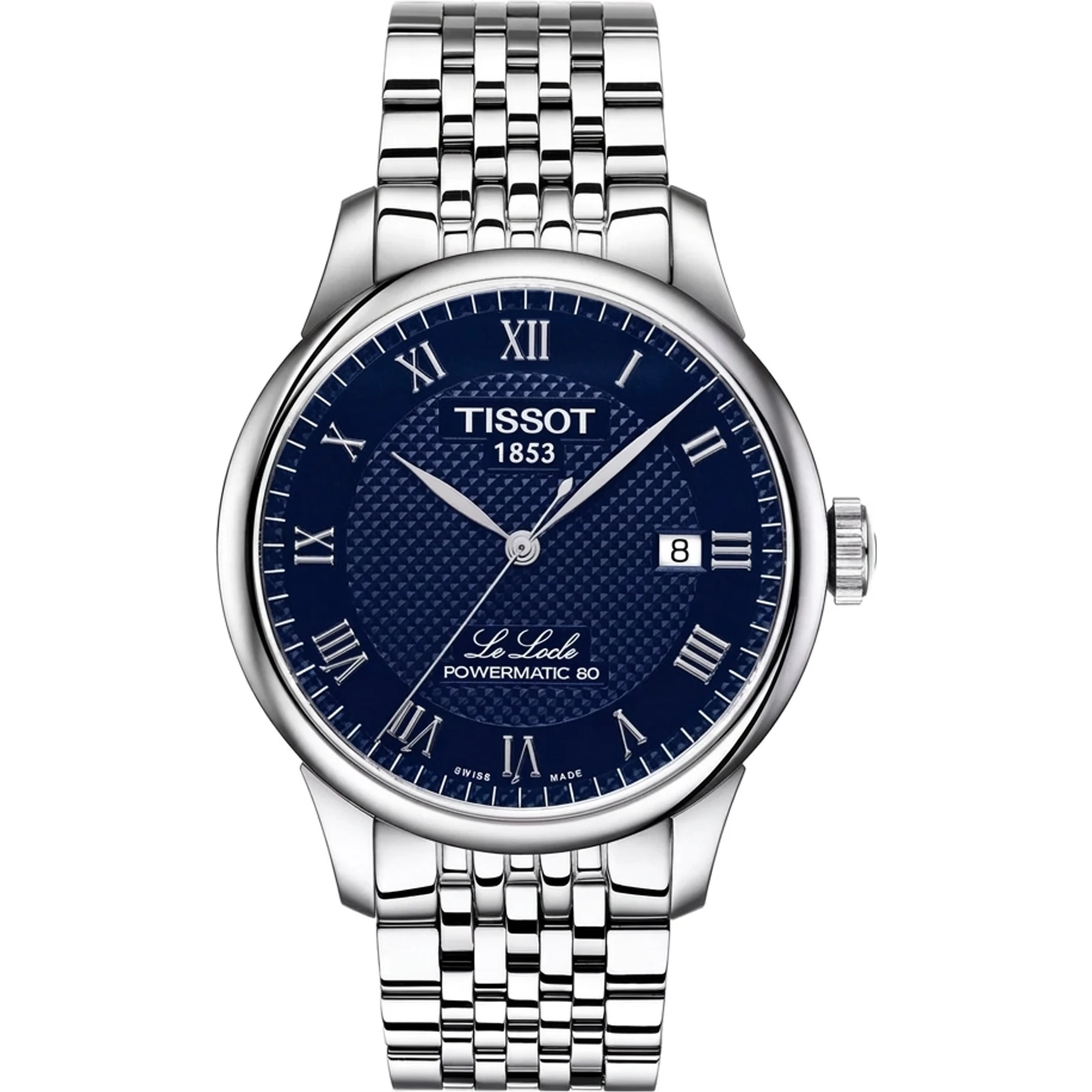 Tissot Le Locle Powermatic 80 39.3mm, Blue Dial, Steel Bracelet T0064071104300
