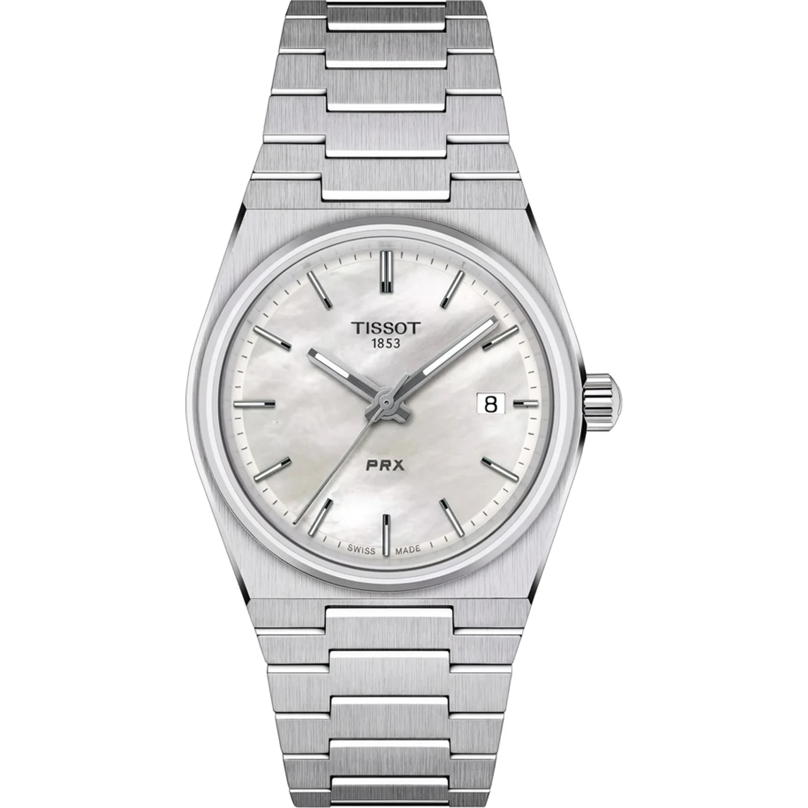 Tissot PRX 35mm Quartz, White Mother-of-Pearl Dial T1372101111100