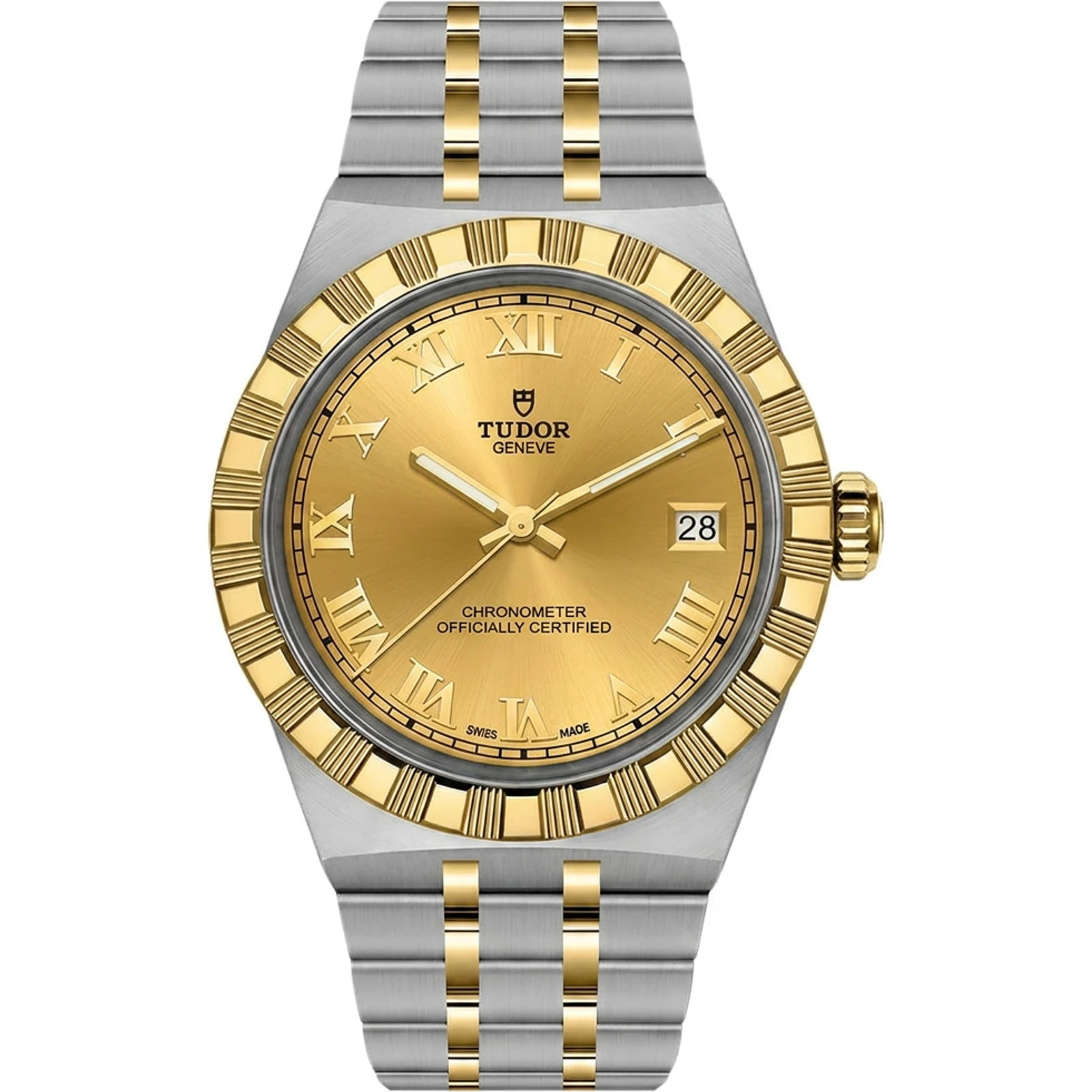 Tudor Royal 36 Steel/Yellow Gold, Champagne Roman dial M2836C1A3-0002