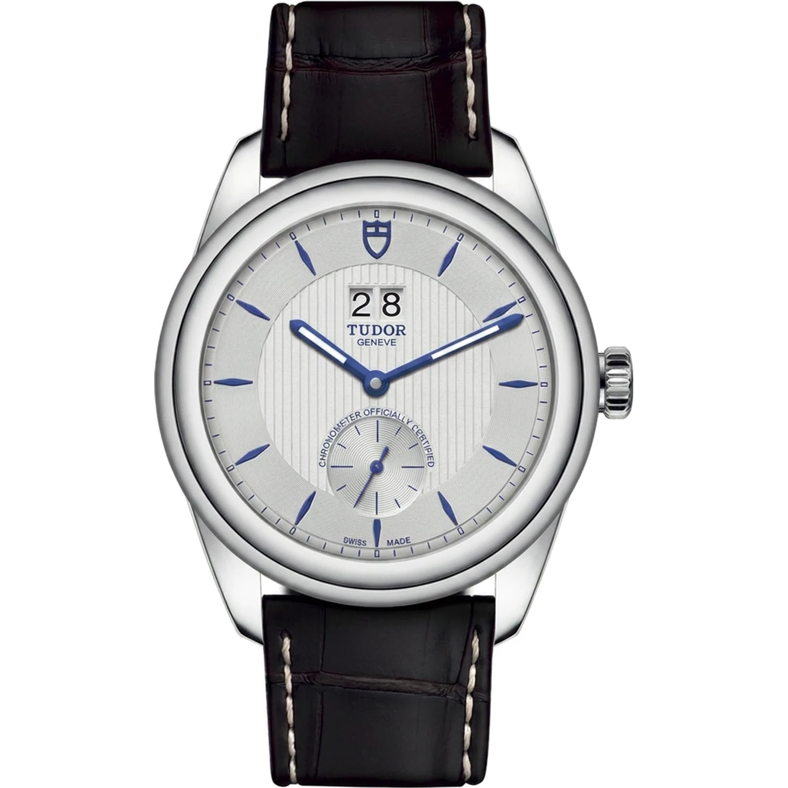 Tudor Glamour Double Date, Opaline dial, leather strap M57100-0016