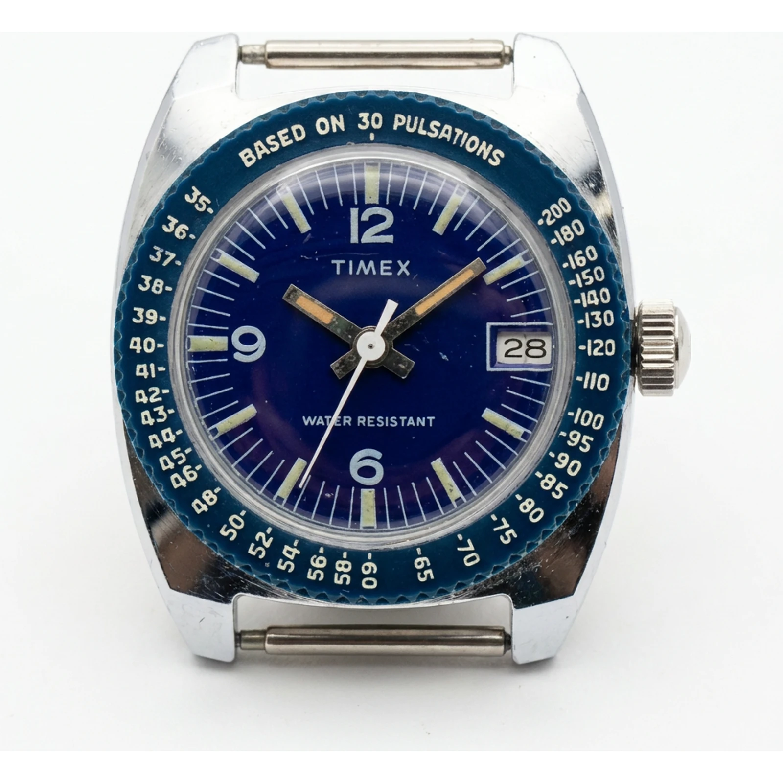 Timex Pulseometer Sprite Calendar Watch 23776 02575