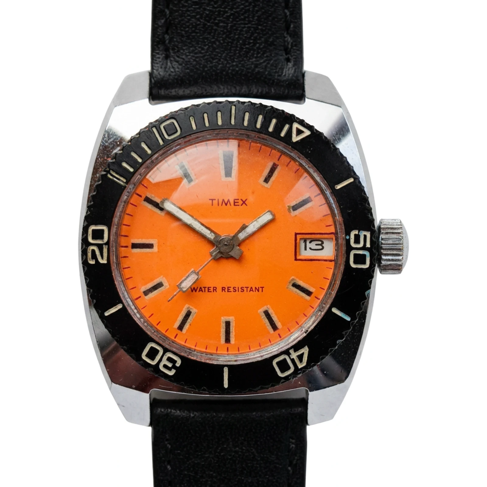Timex Orange Sprite Calendar Dive Watch 23772 2572