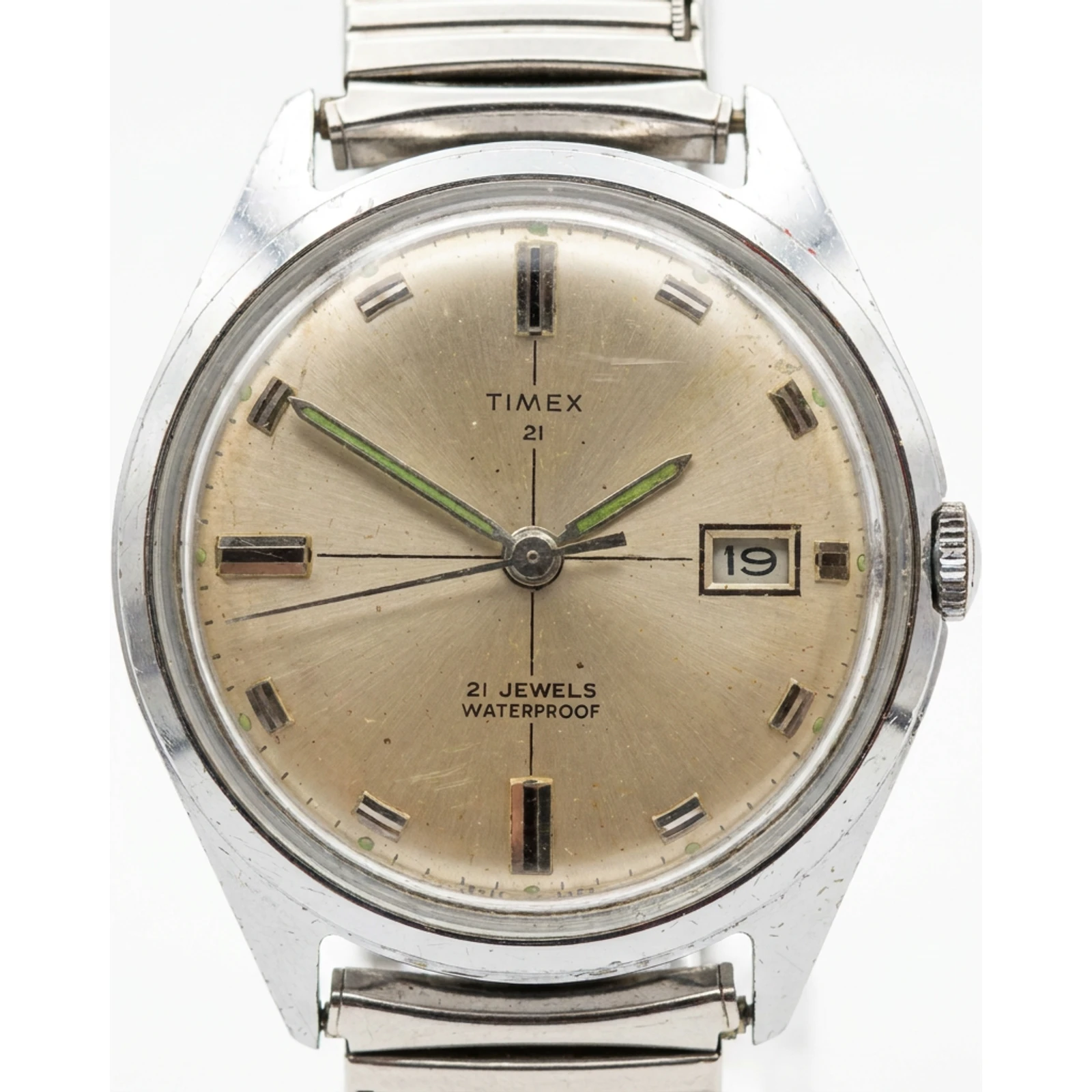 Timex 21 Jewels Calendar Watch 6537 7569