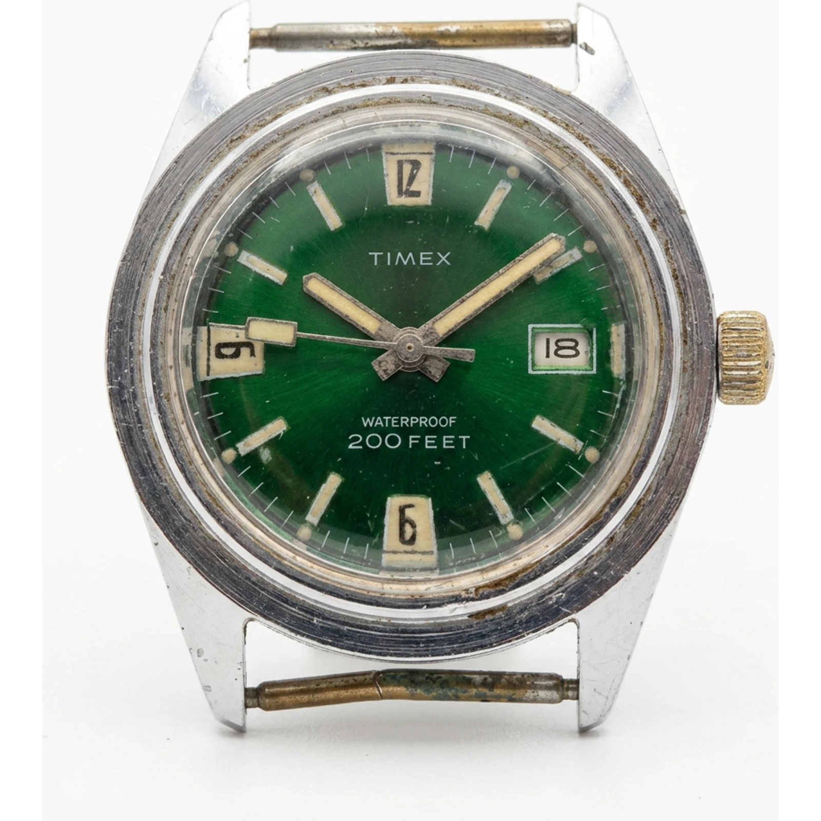 Timex Skin Diver Watch Green 2153 2570